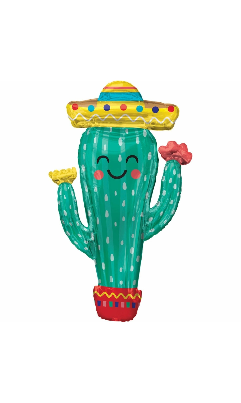 Fiesta Cactus Supershape Foil Balloon