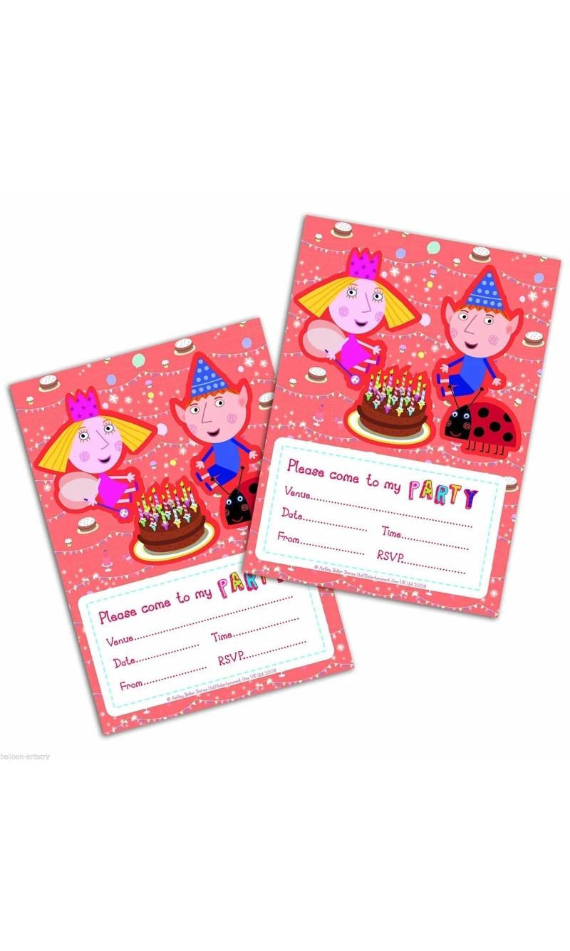Ben & Holly Party Invites - 20pc