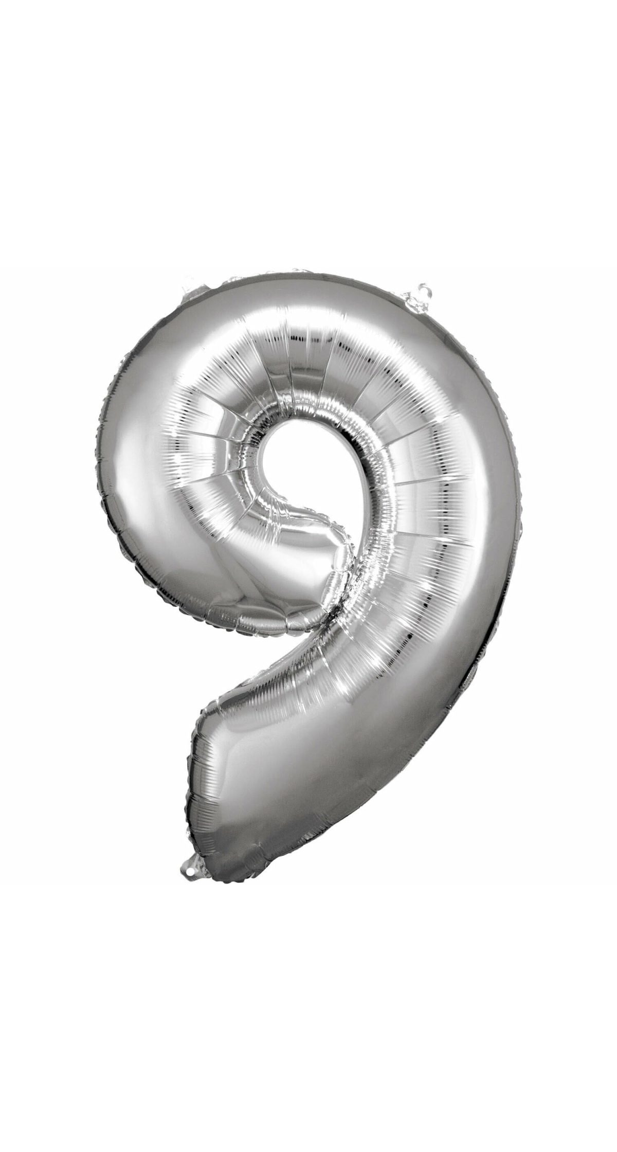 34 Inch Foil Balloon Number 9 - Silver