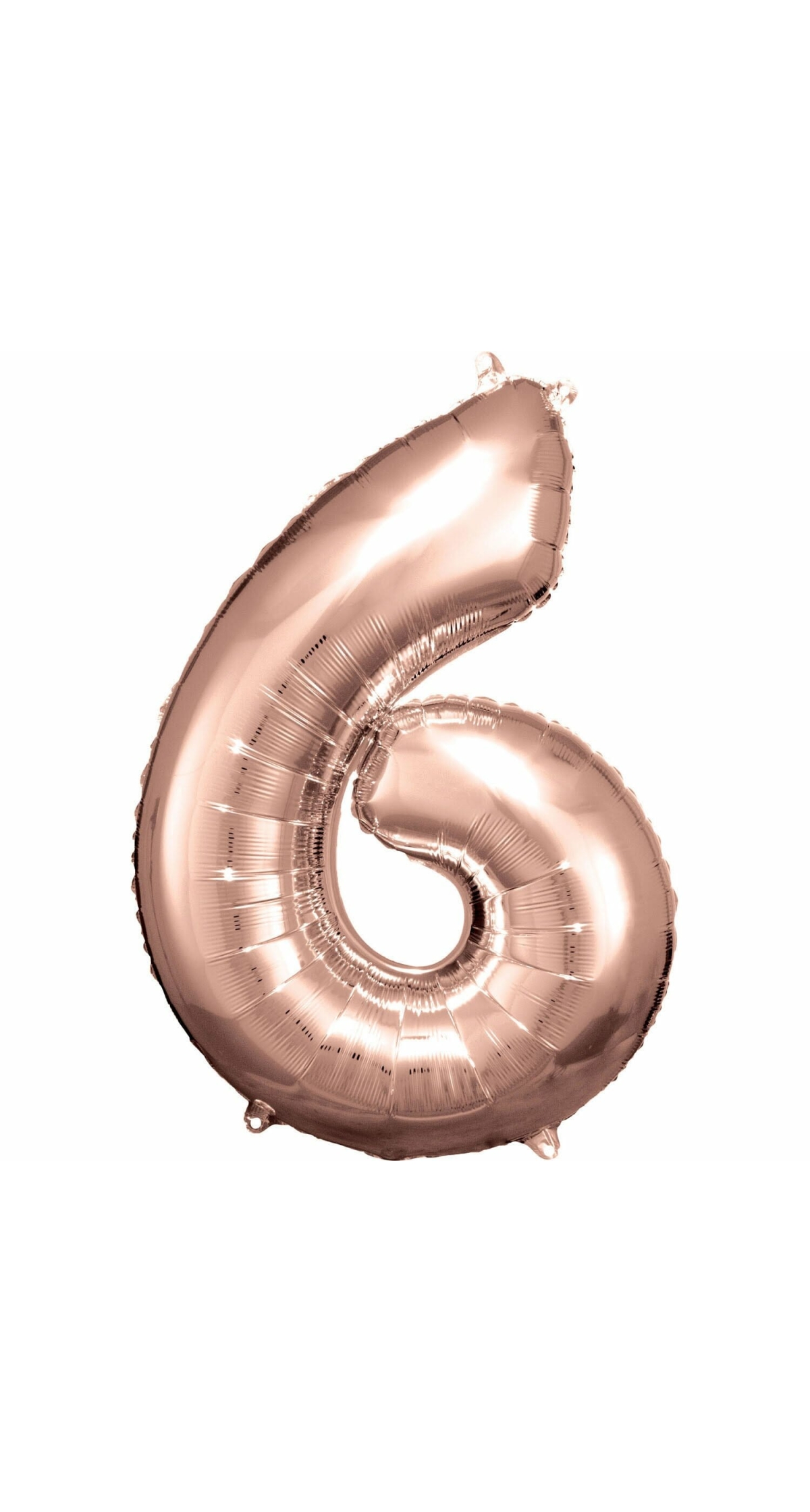 34 Inch Foil Balloon Number 6 - Rose Gold