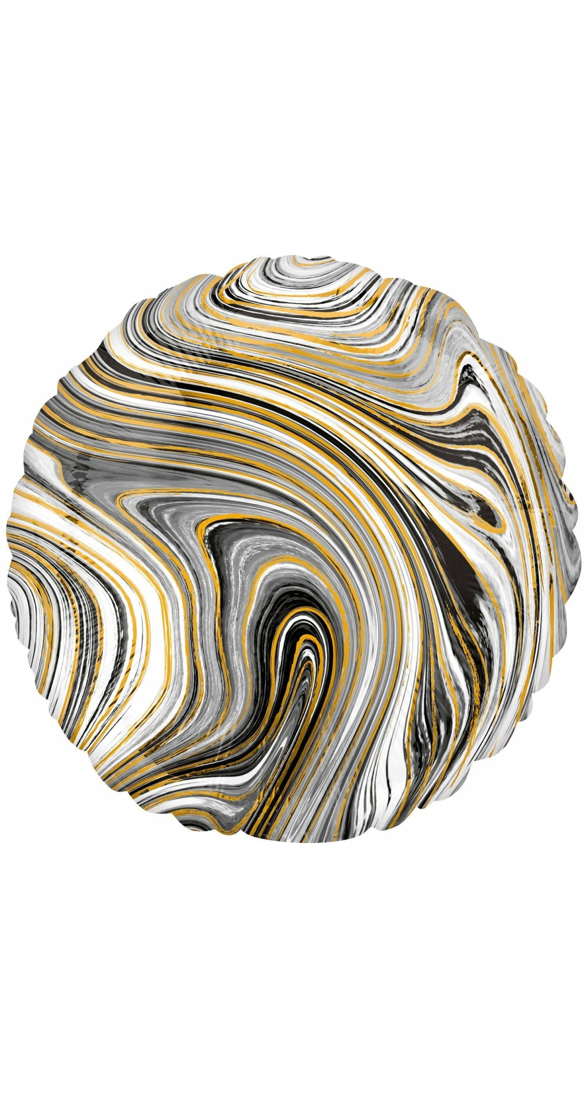 Marblez Black Circle Foil Balloon - 43cm
