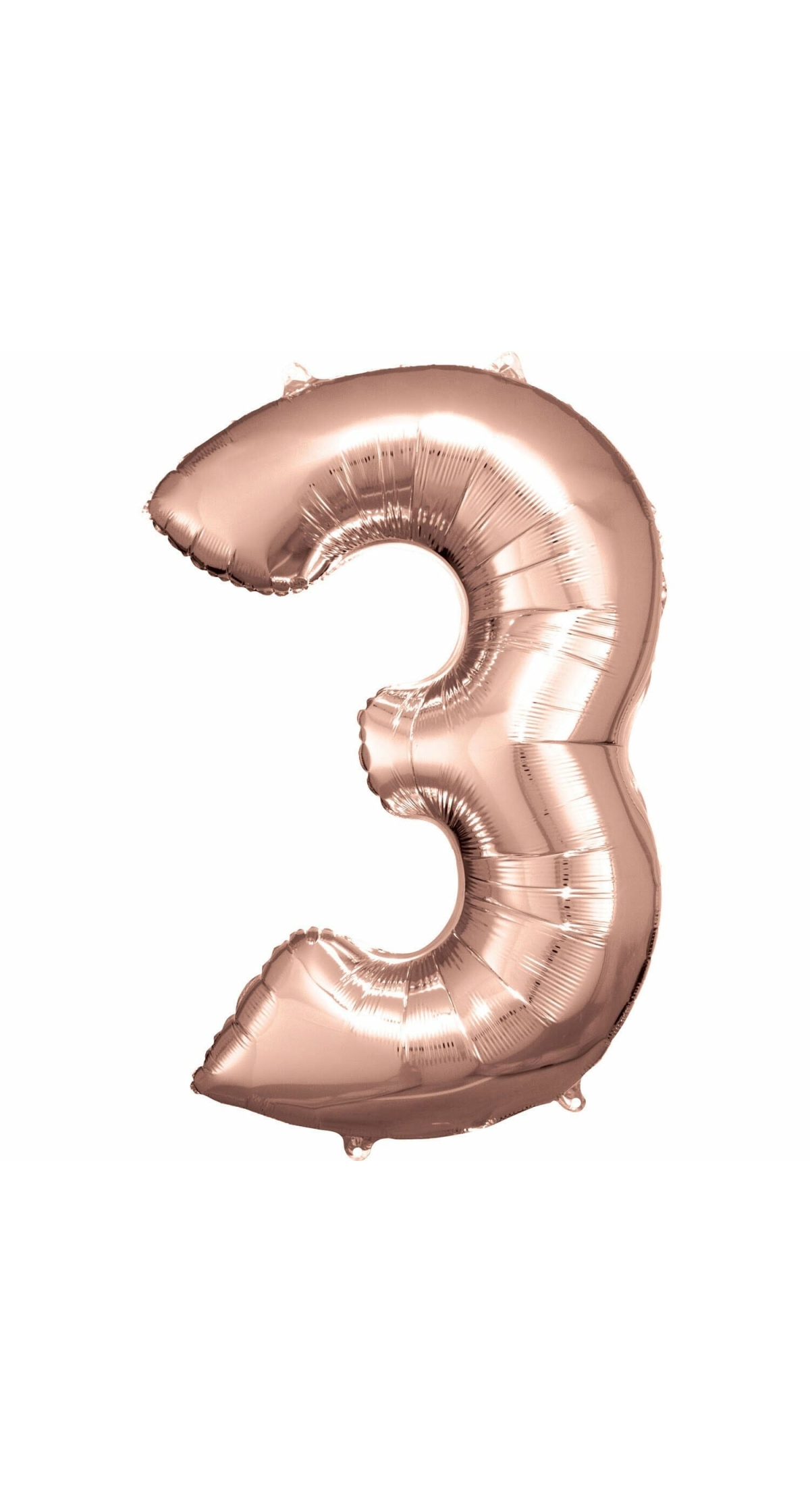 34 Inch Foil Balloon Number 3 - Rose Gold