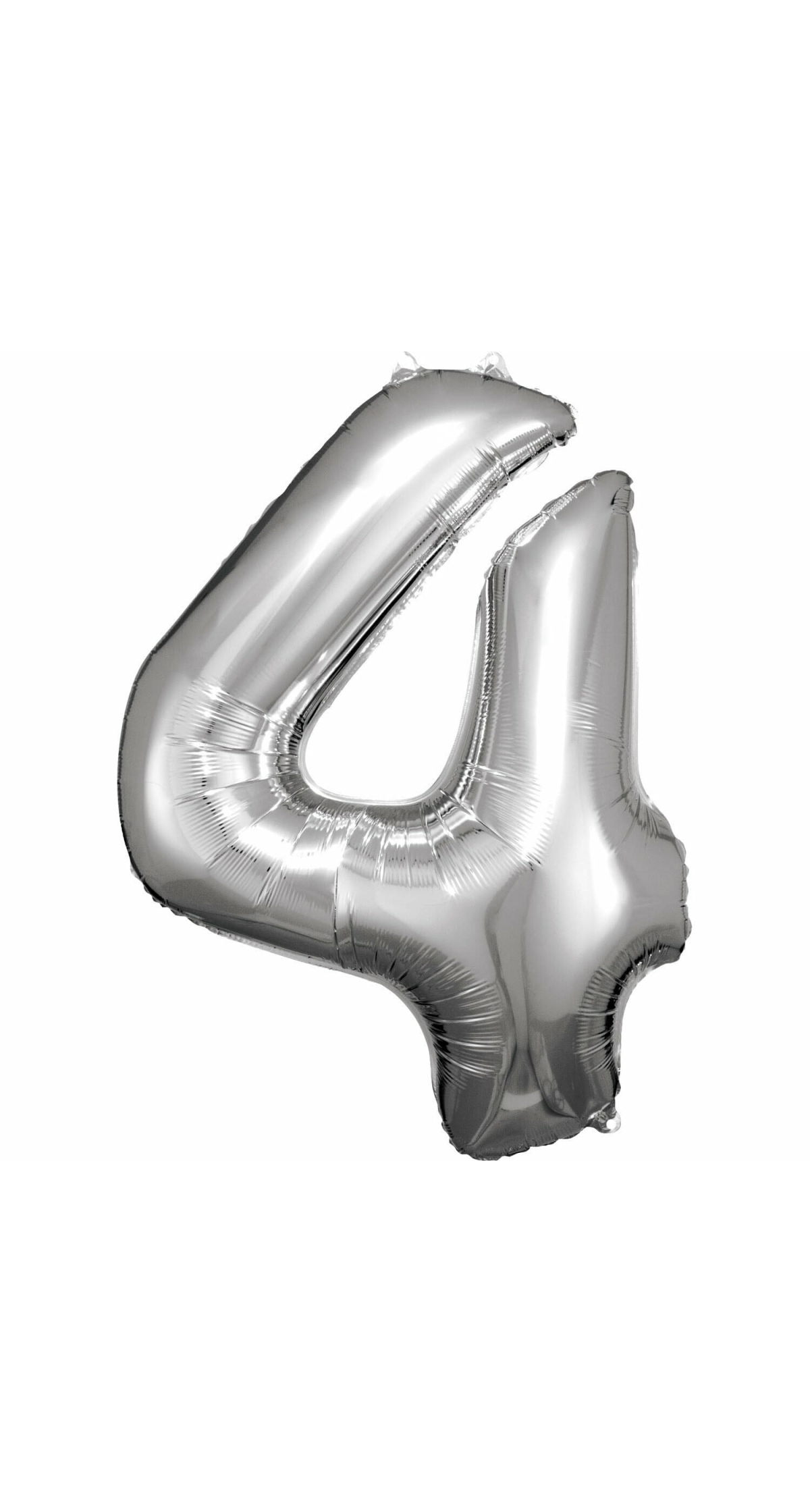 34 Inch Foil Balloon Number 4 - Silver