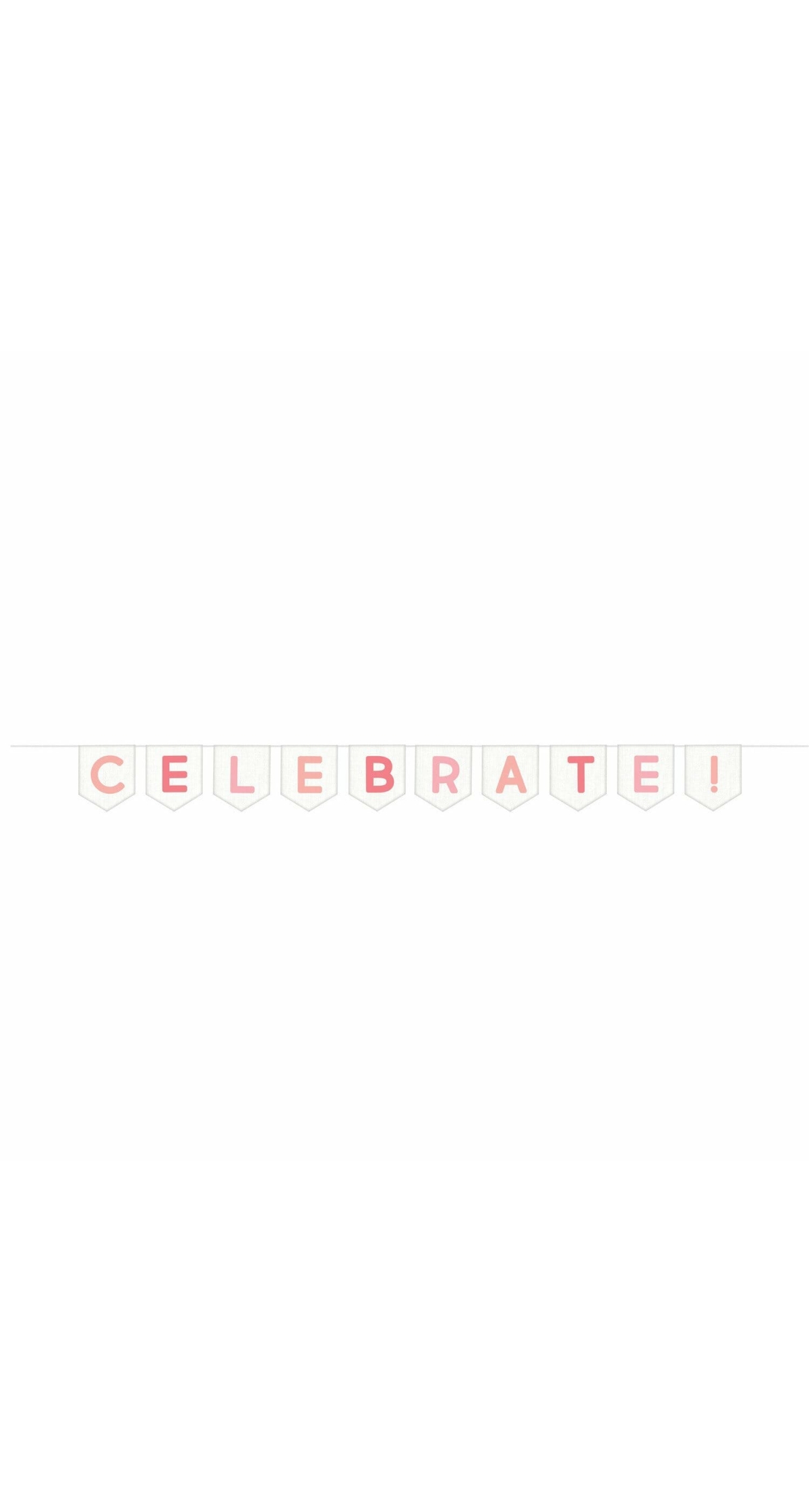 Celebrate Pink Polyester Canvas Letter Banner