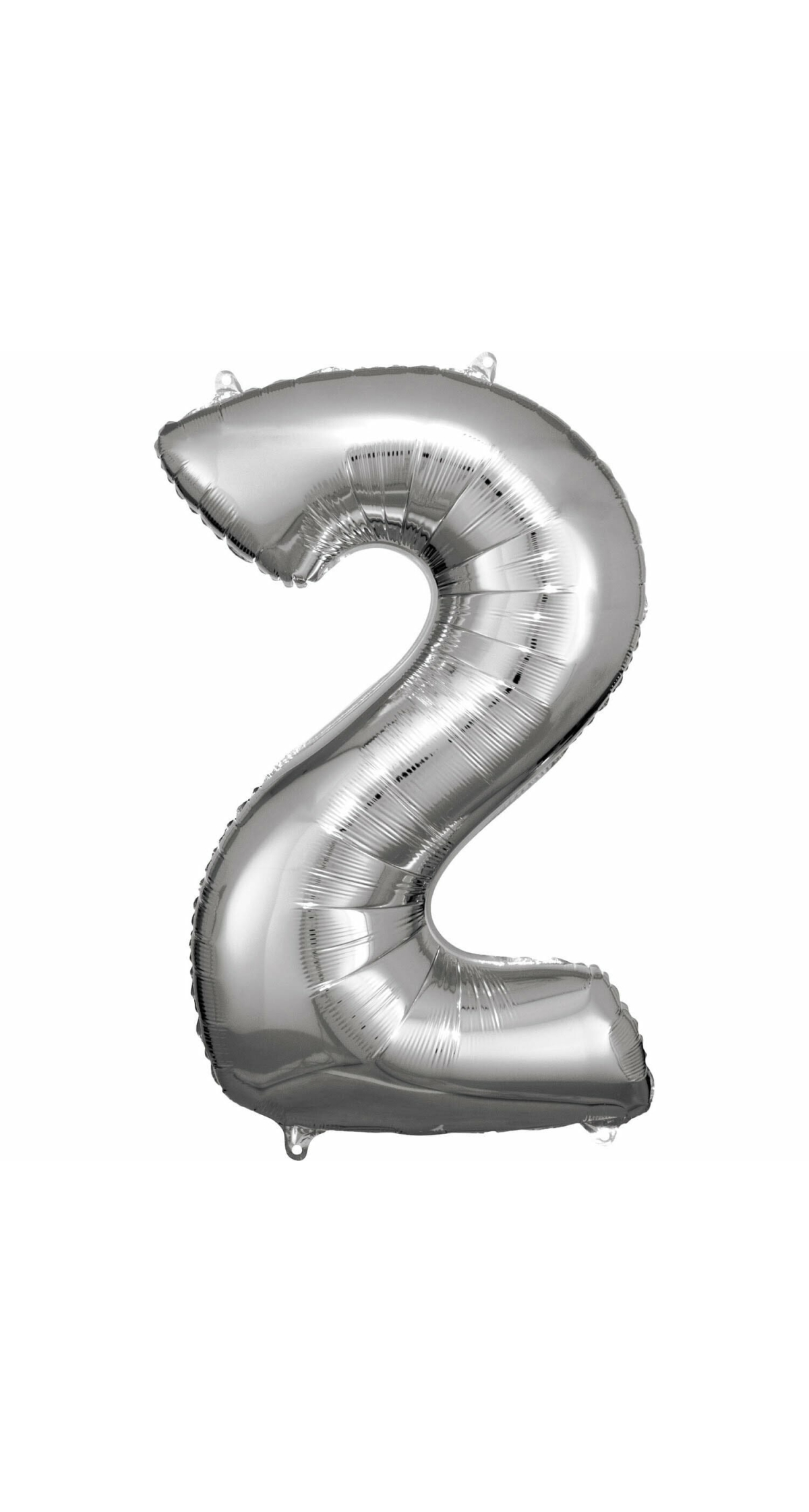 34 Inch Foil Balloon Number 2 - Silver