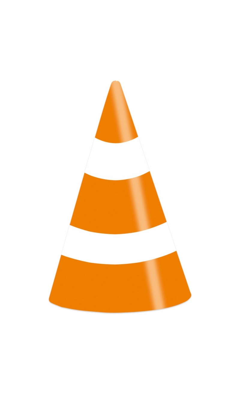 On the Road Party Cone Hats Height 16cm - 8pk