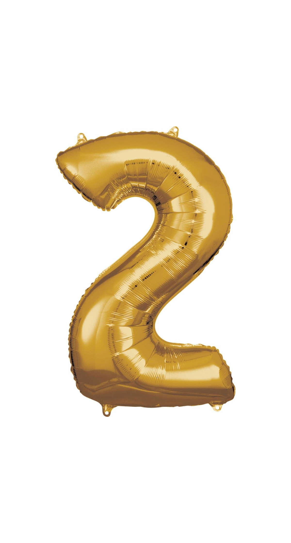34 Inch Foil Balloon Number 2 - Gold