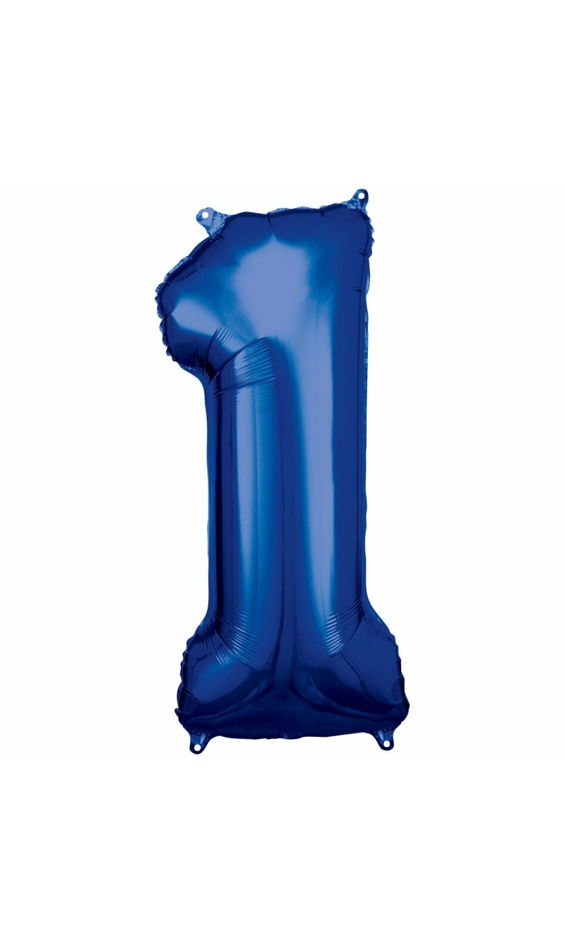 34 Inch Foil Balloon Number 1 - Blue