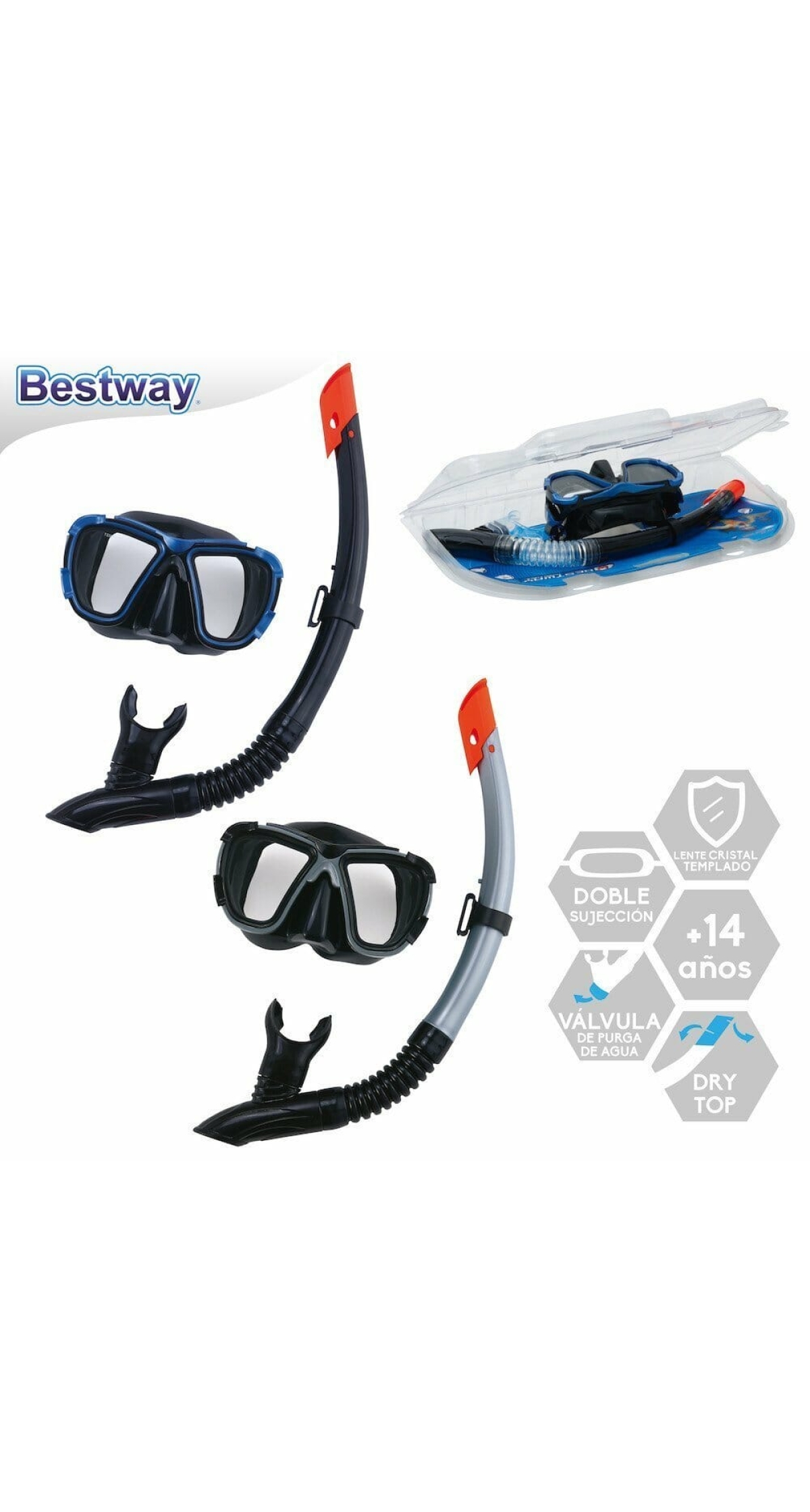 Bestway Assorted Mask & Snorkel Set for Age 14+ Years (Online Only)