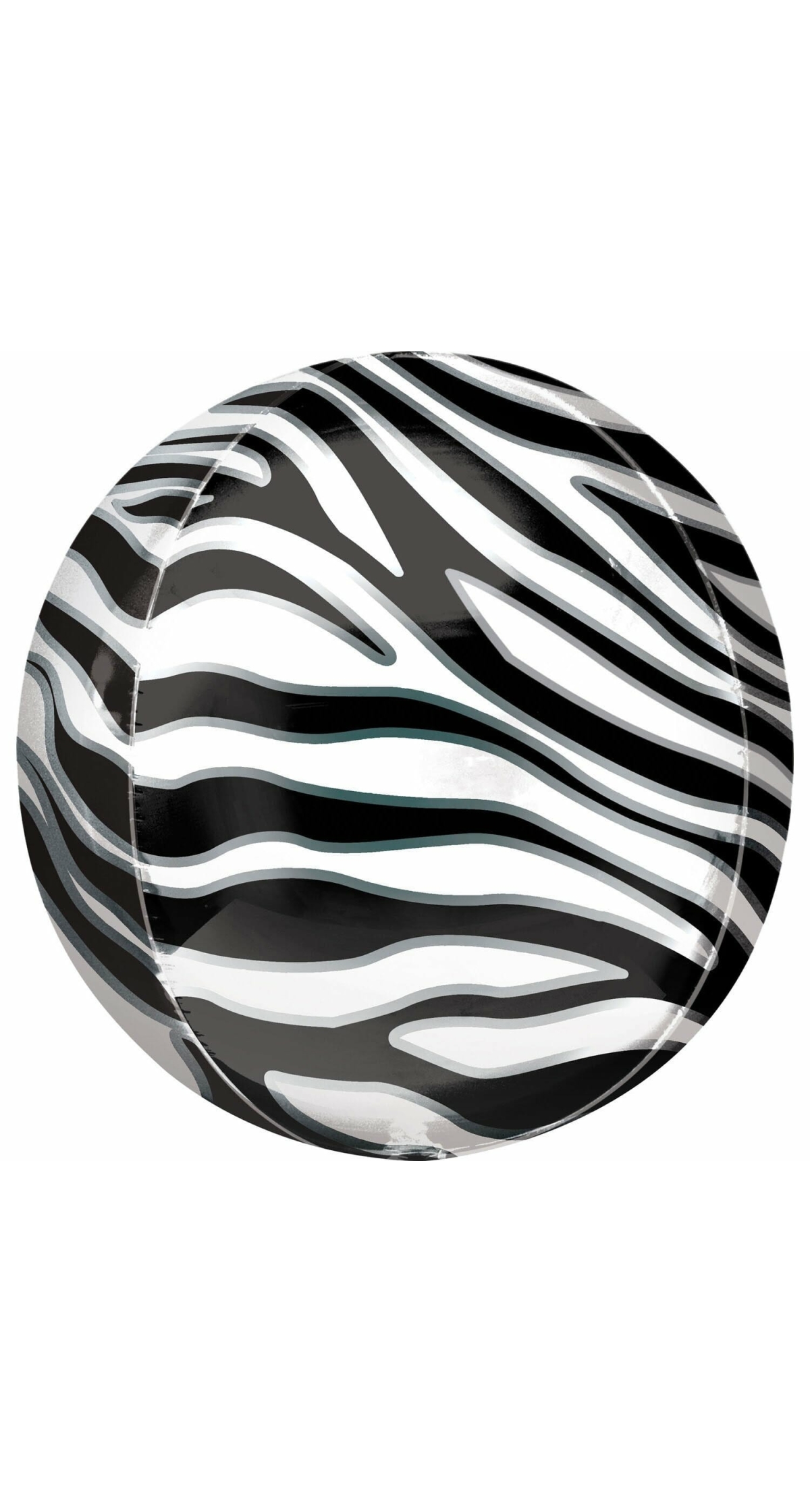 Orbz Zebra Print Foil Balloon - 38cm x 40cm