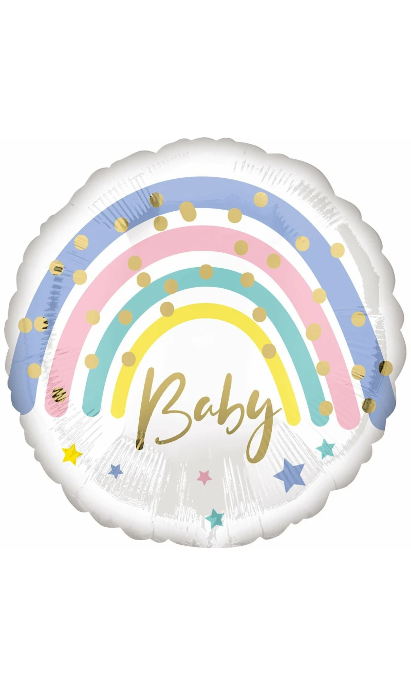 Pastel Rainbow Baby Foil Balloon - 43cm