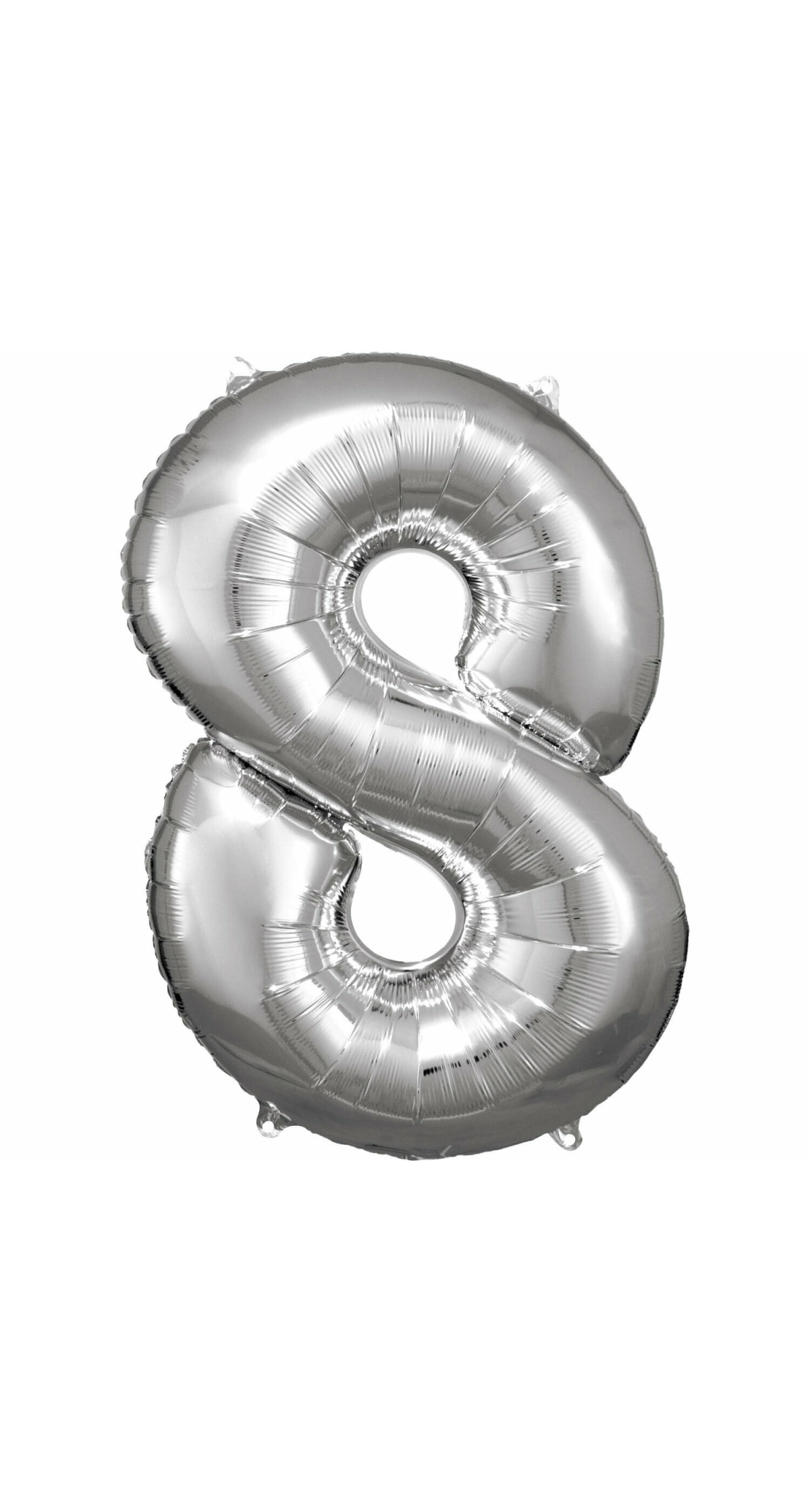 34 Inch Foil Balloon Number 8 - Silver
