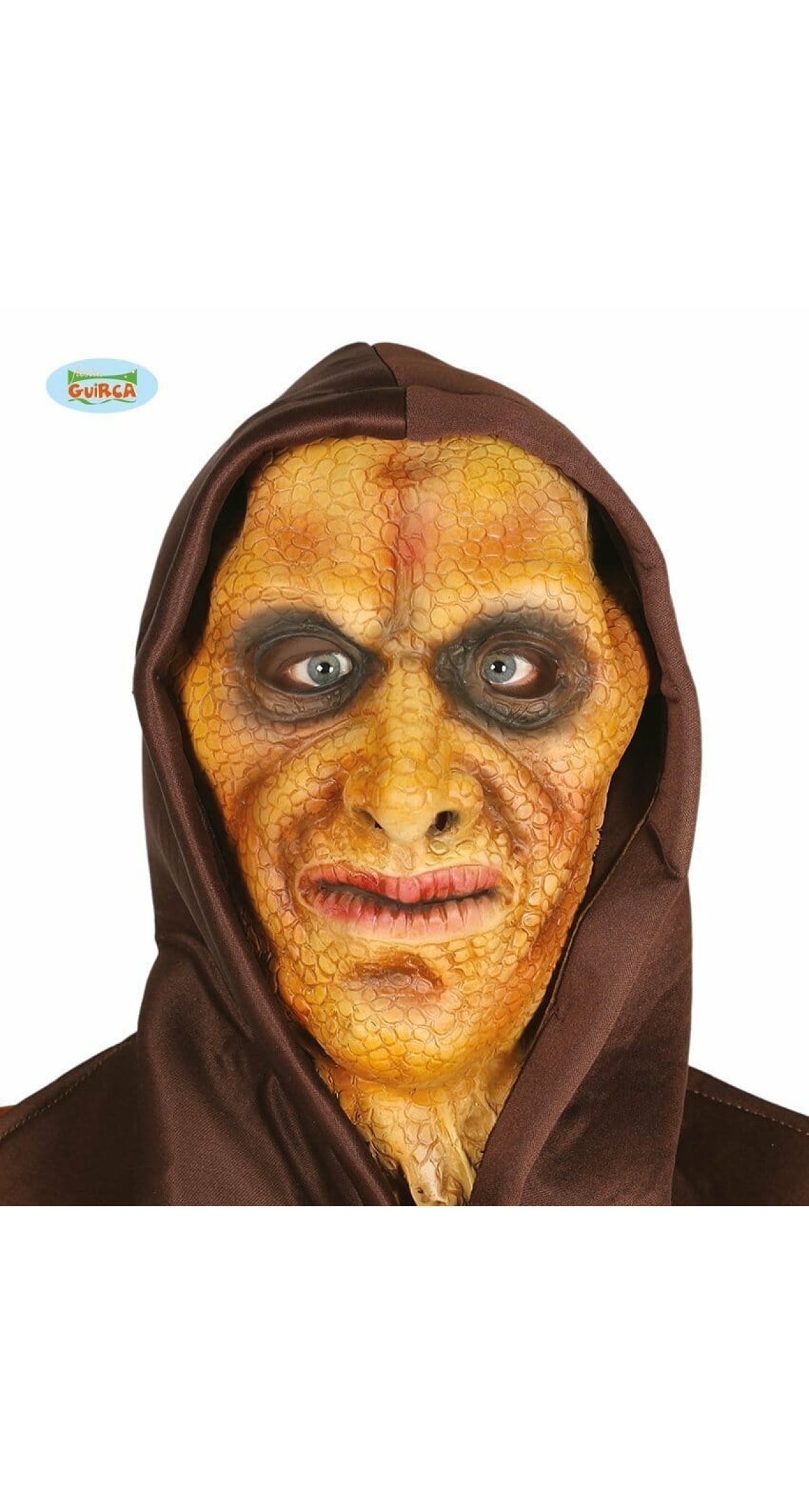 Hooded Lizard Man Latex Mask - Adult One Size