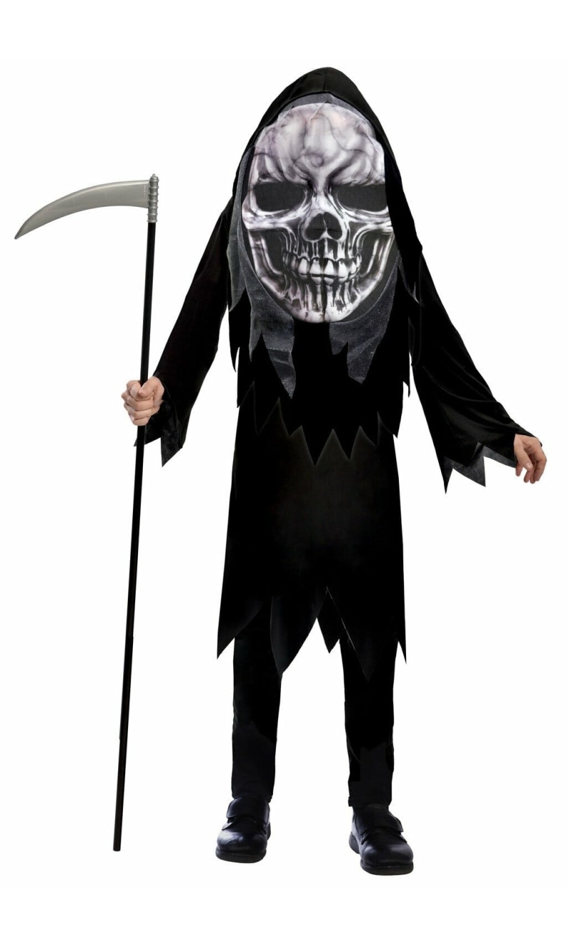 Grim Reaper Big Head - Age 8 to 10 Years