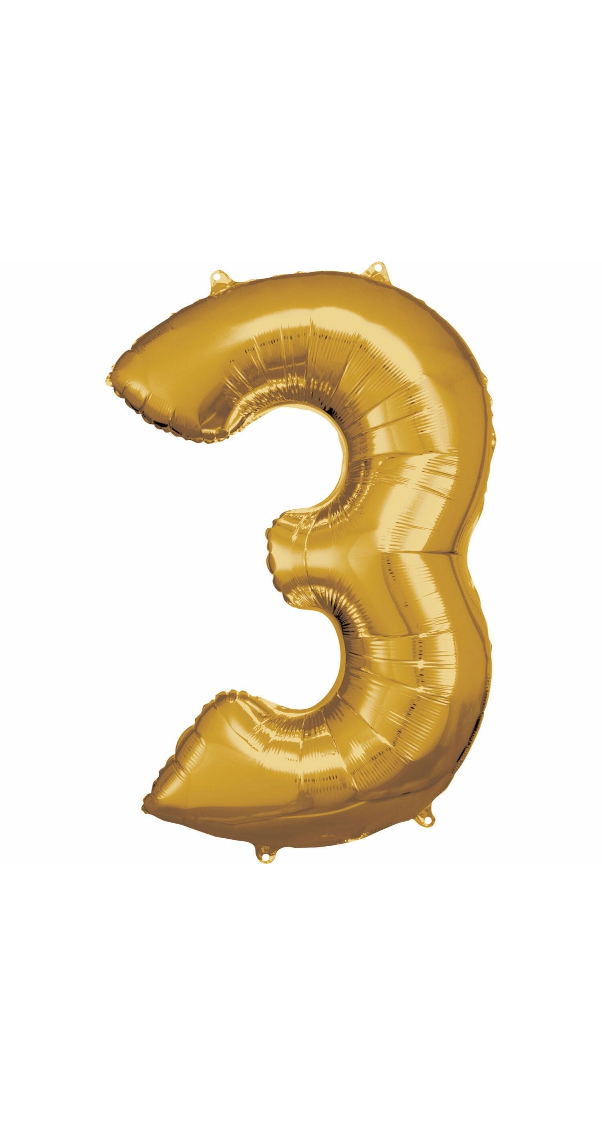 34 Inch Foil Balloon Number 3 - Gold