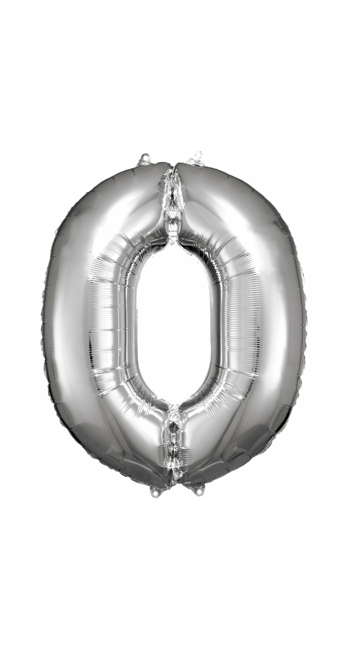34 Inch Foil Balloon Number 0 - Silver
