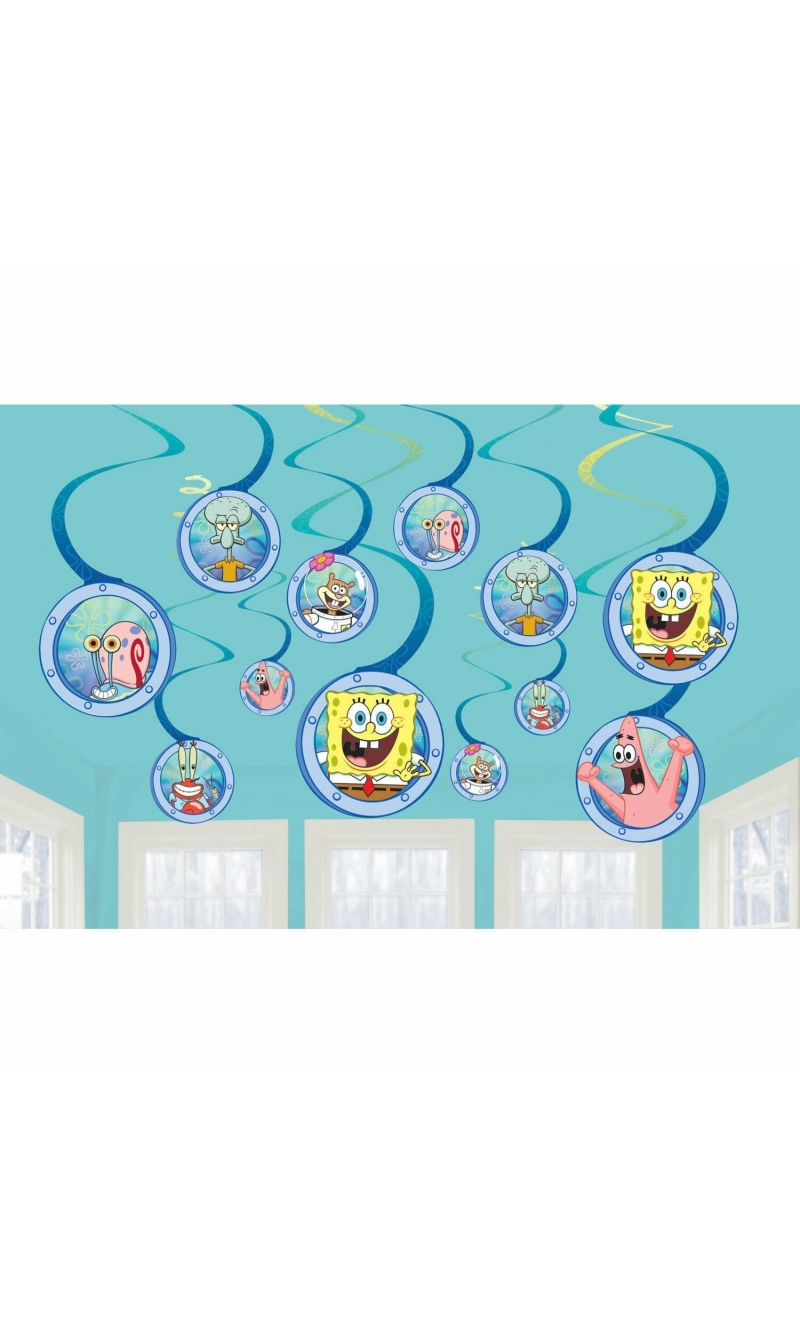Swirl Decorations SpongeBob - 12pk