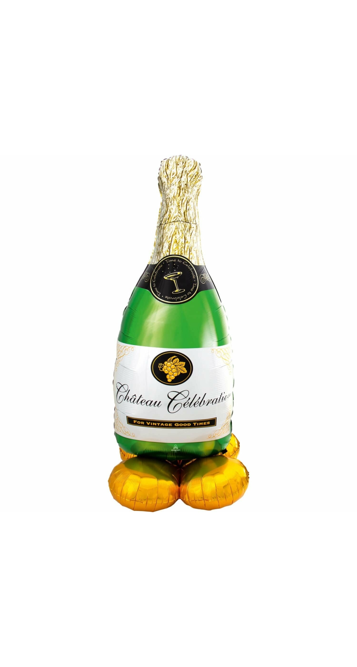 AirLoonz Bubbly Wine / Champagne Bottle Foil Balloon 60 Inch - Air Fill Only