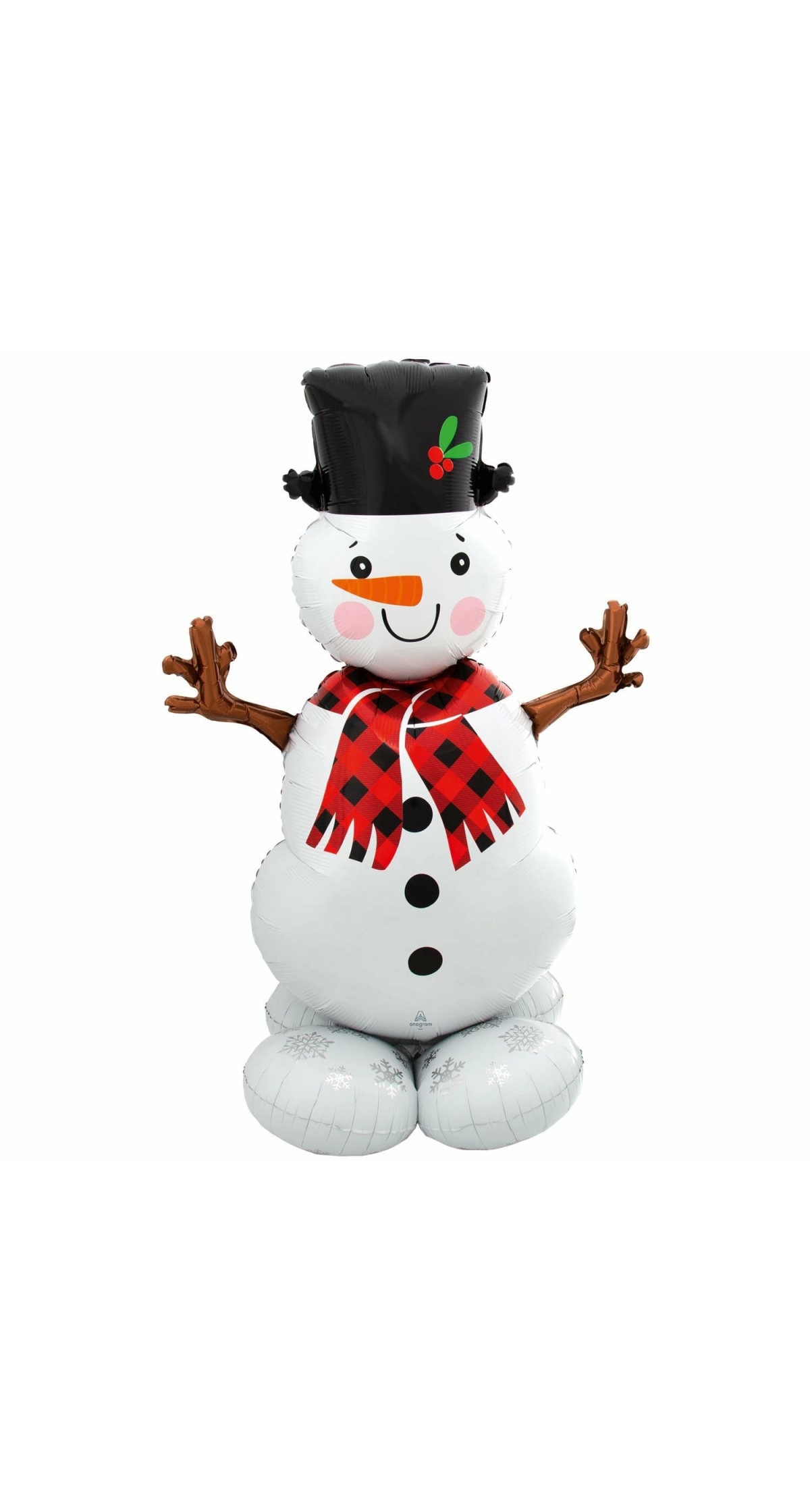 AirLoonz Snowman Foil Balloon 53 Inch - Air Fill Only