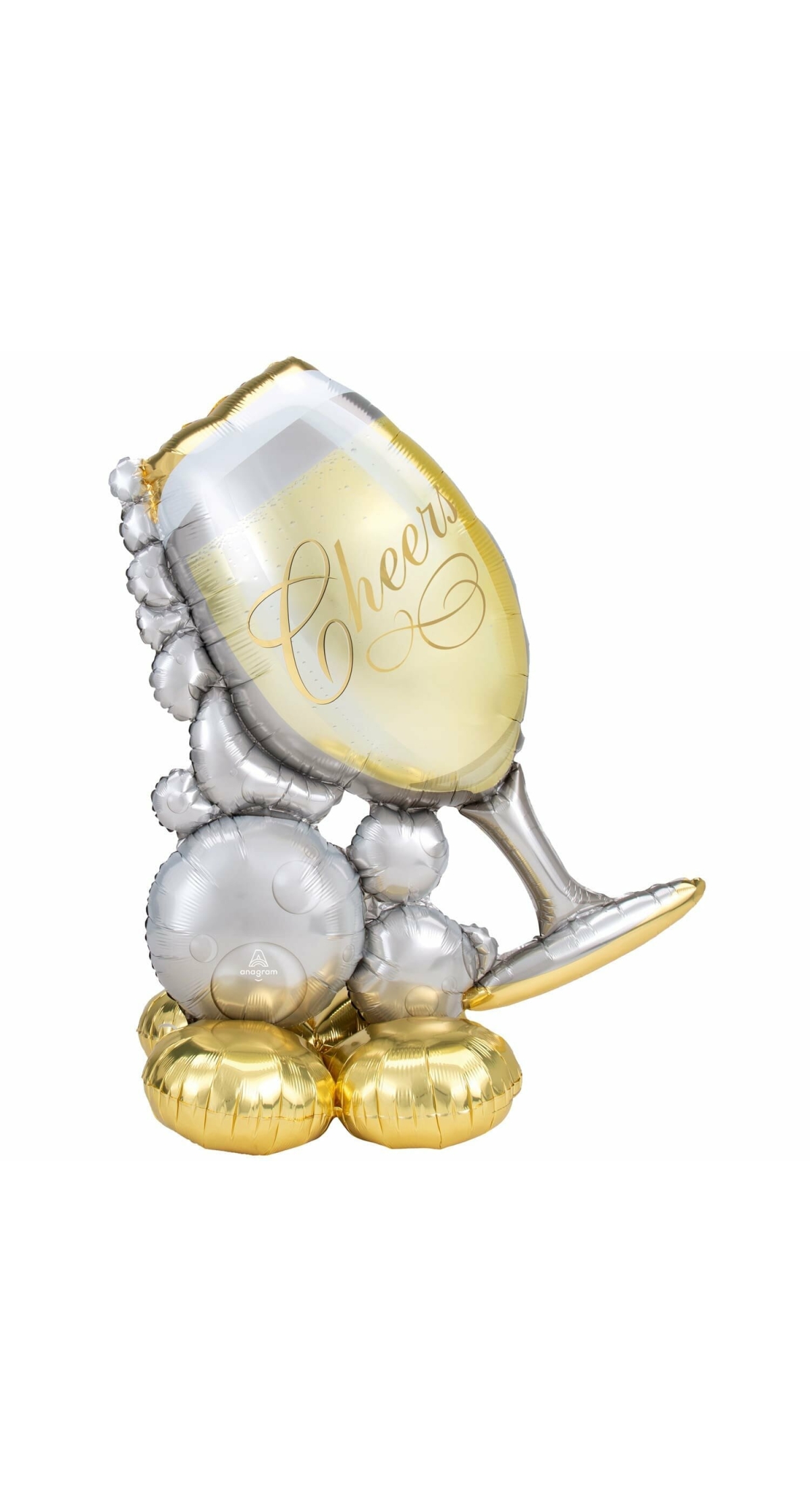 AirLoonz Bubbly Wine / Champagne Glass Foil Balloon 51 Inch - Air Fill Only
