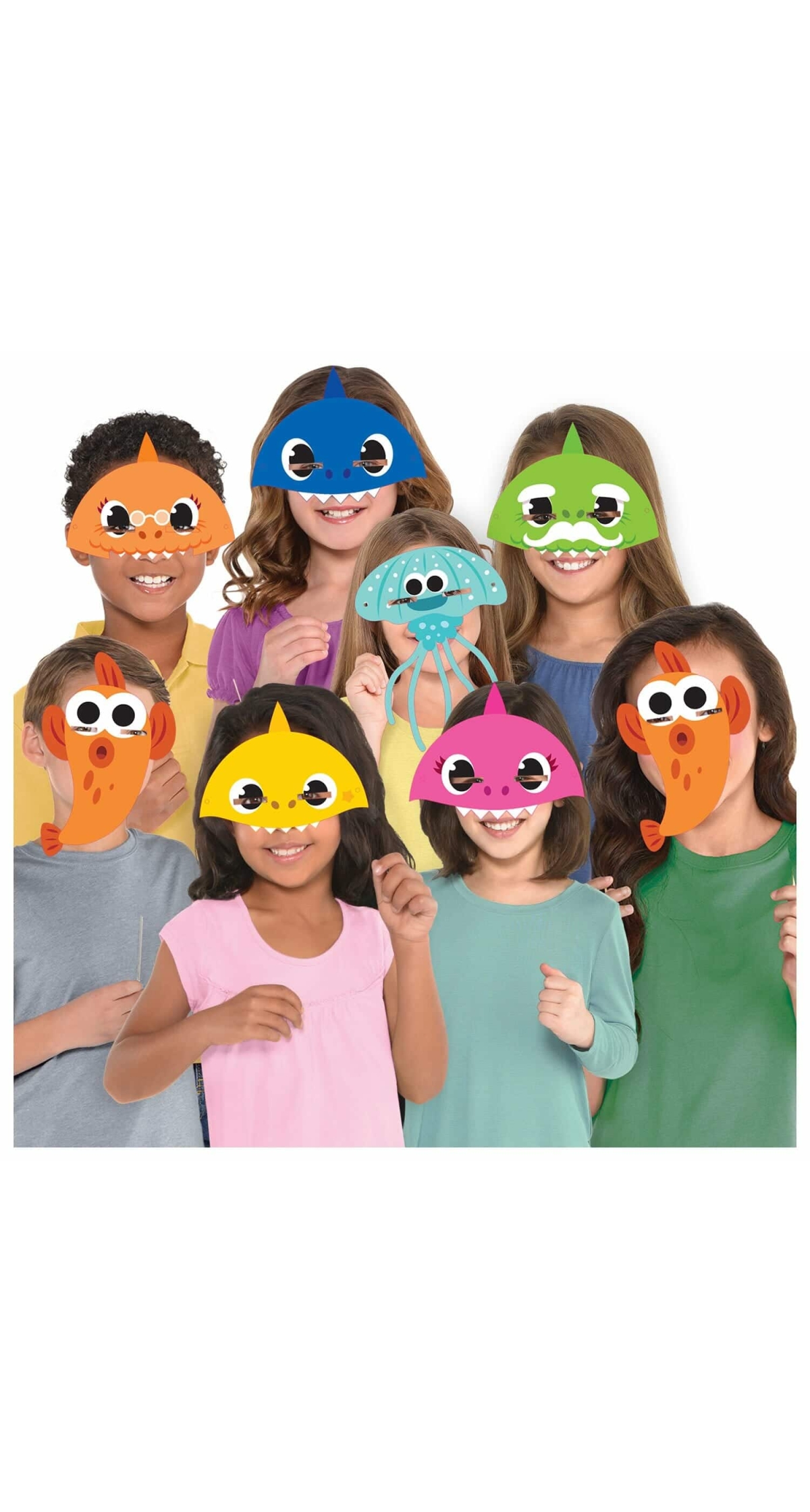 Baby Shark Party Masks - 8pk