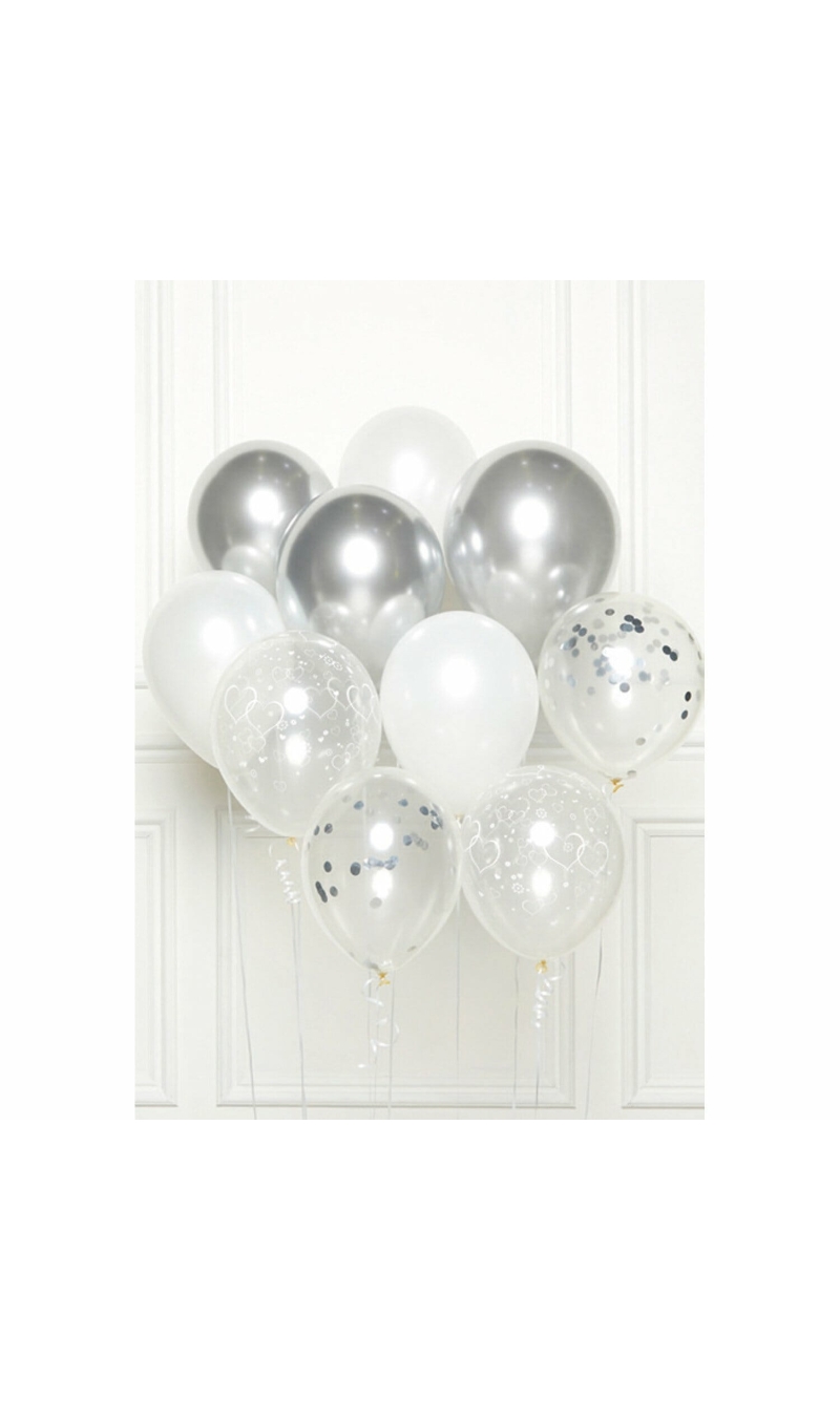 Balloon Bouquet Silver- 10pk