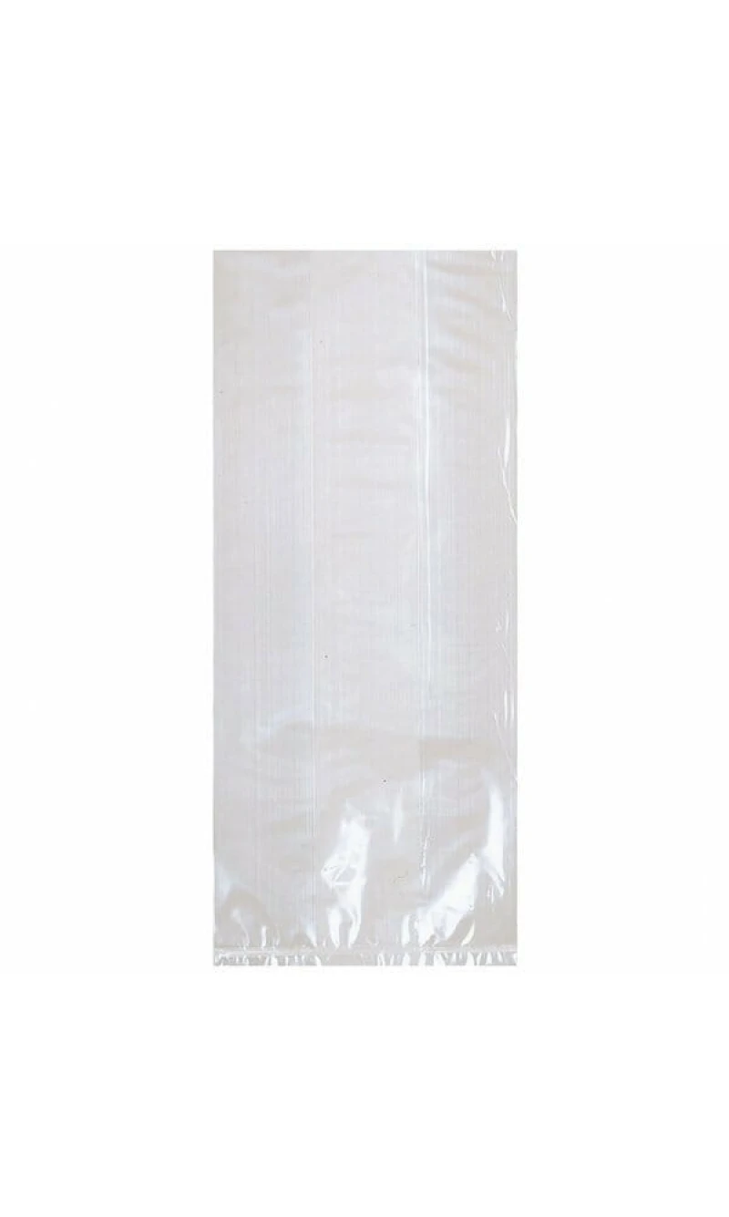 Clear Plastic Party Bags 10.1cm x 24.1cm x 5cm - 25pk