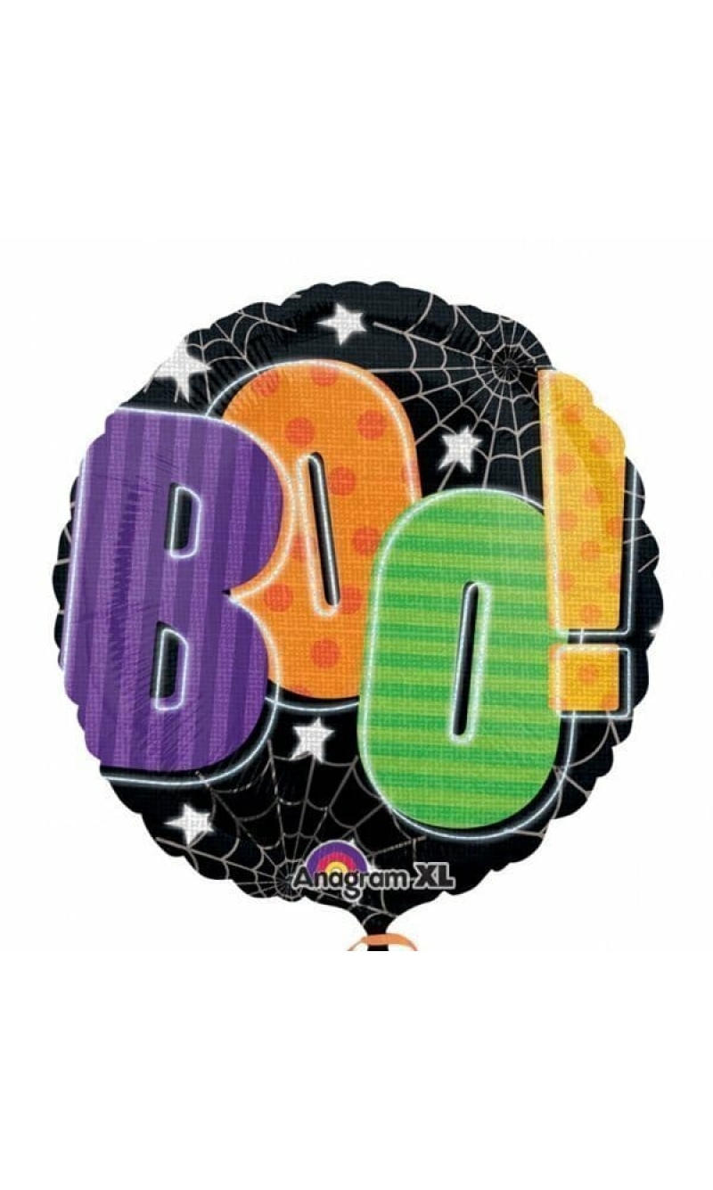 Halloween Colourful Boo Foil Balloon - 18"