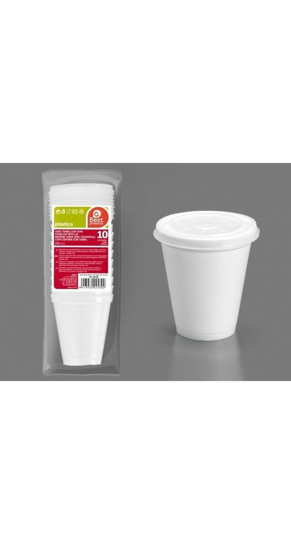 Thermo Cup With Lid 220 cc - 10pk