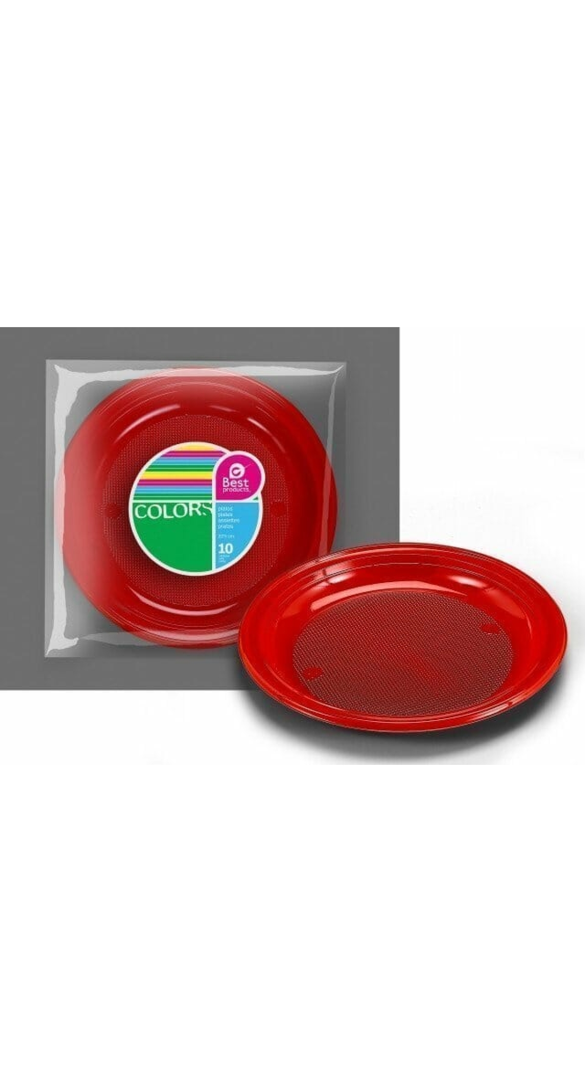 Red Plate 20,50 cm - 10pk