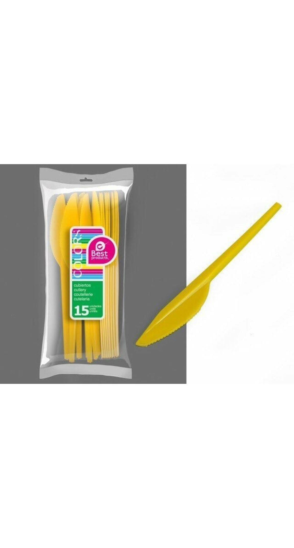 Yellow Large Knife - 15pk