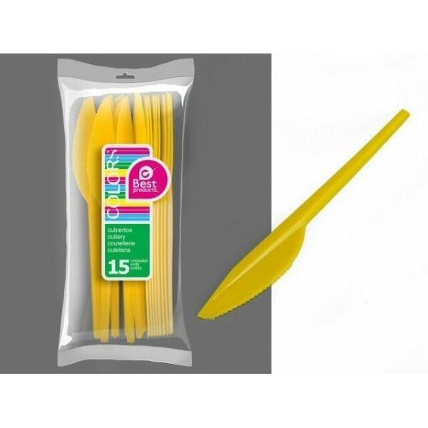 Yellow Large Knife - 15pk