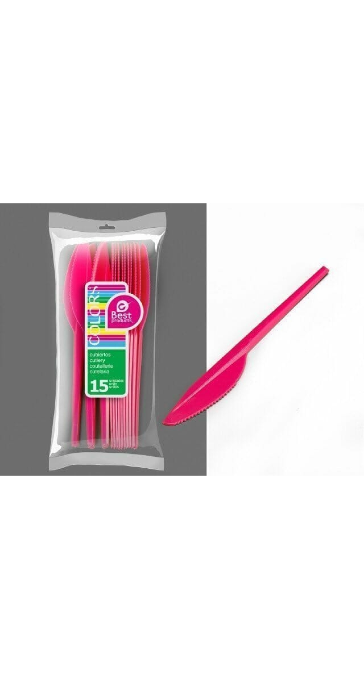 Fuchsia Large Knife - 15pk