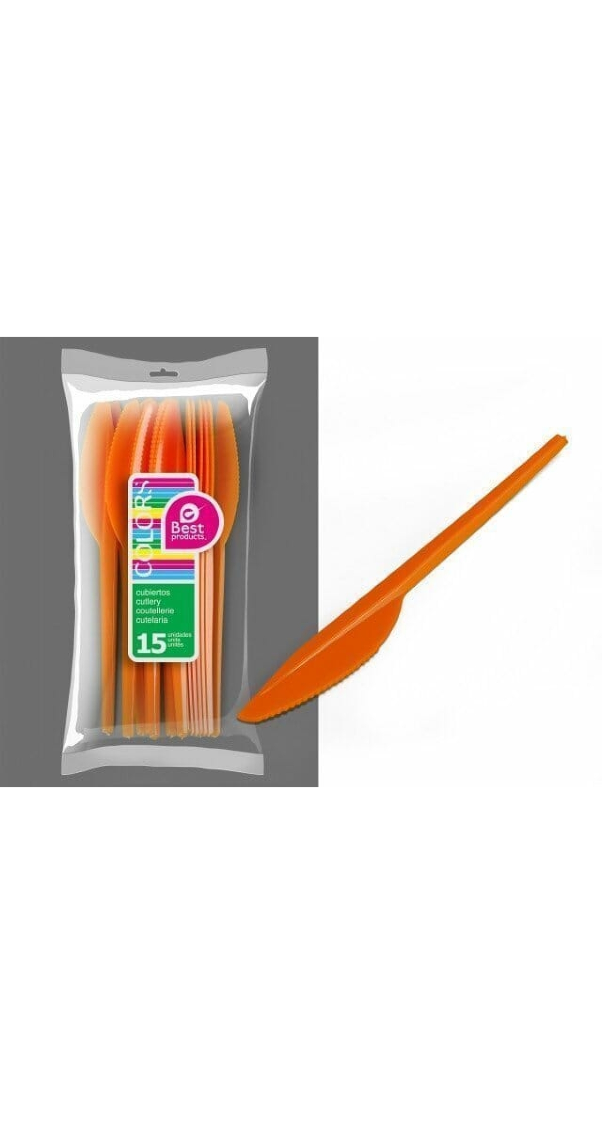 Orange Large Knife - 15pk