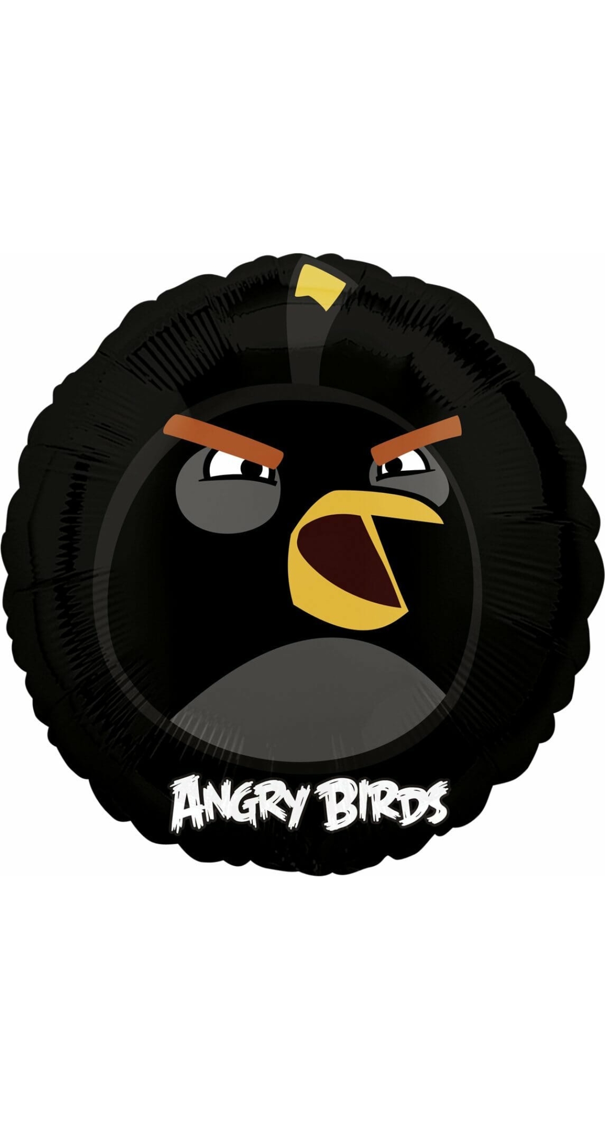 Angry Birds Black Round Foil Balloon 18''
