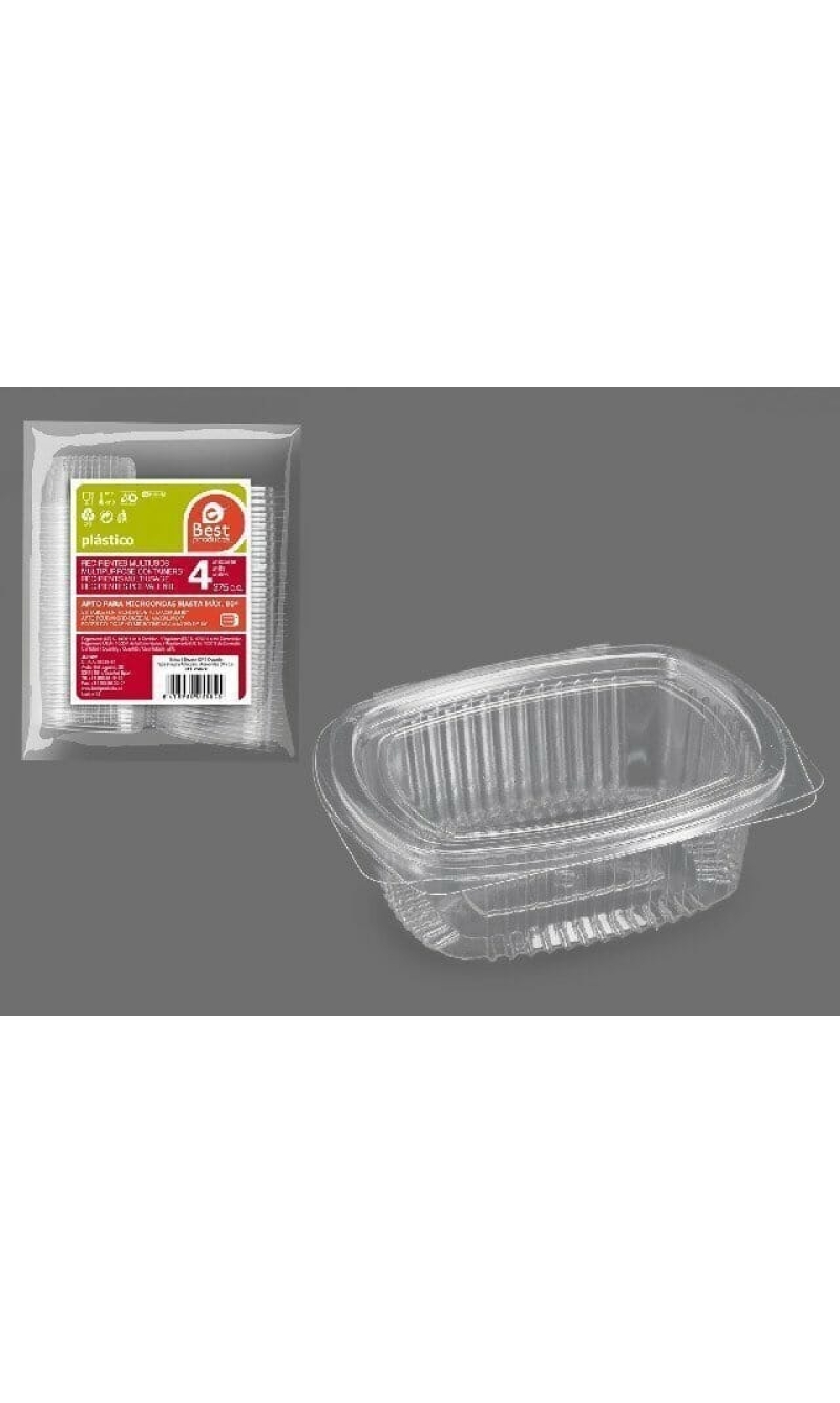 Oval Packaging Cover Hinge 375 cc - 4pk