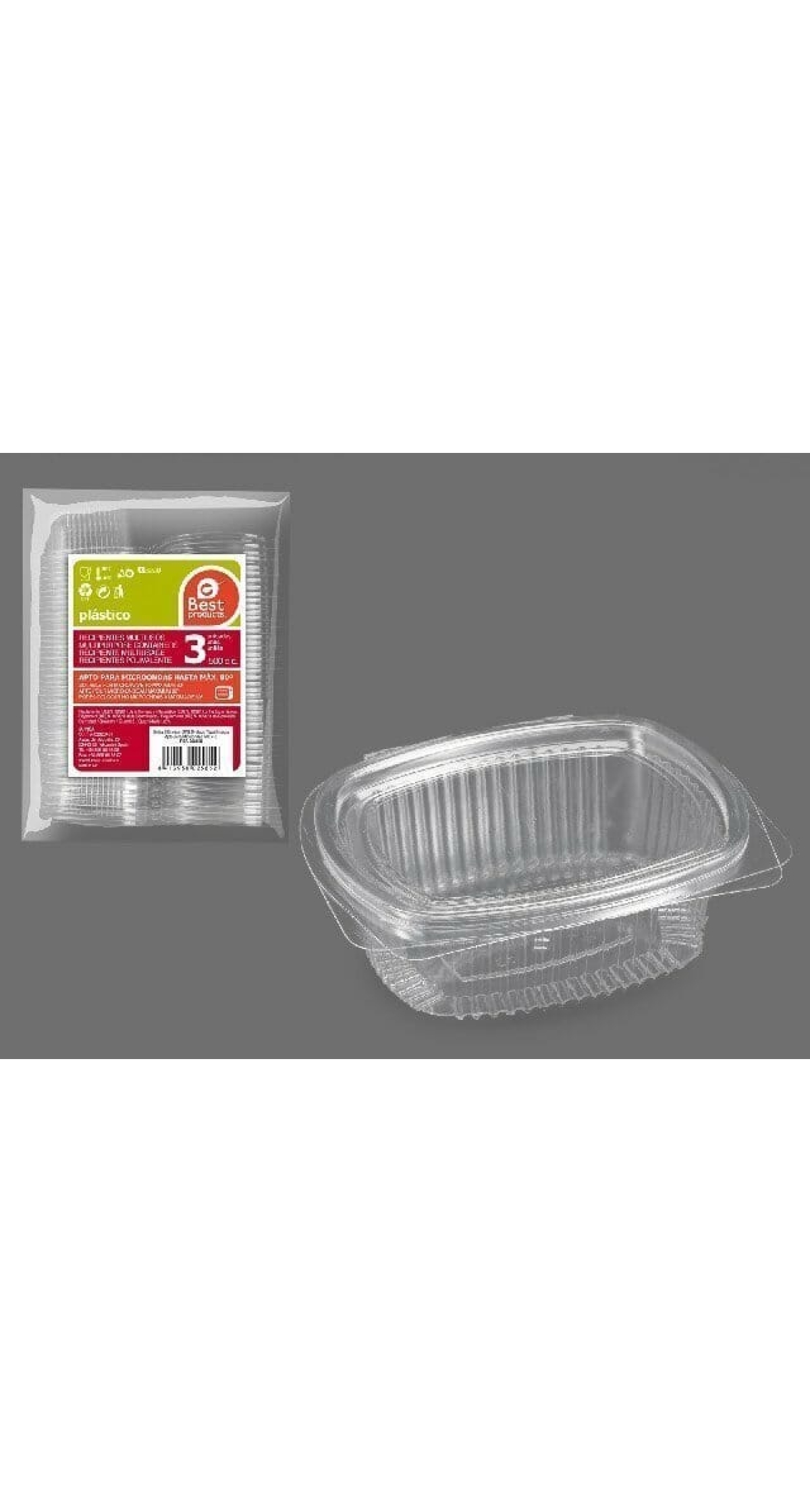 Oval Package Cover Hinge 500 cc - 3pk