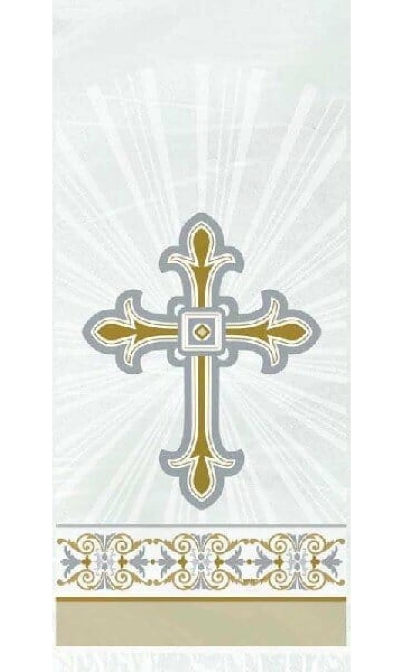 Radiant Cross Silver & Gold Party / Gift Bags (29cm x 13cm) - 20pk