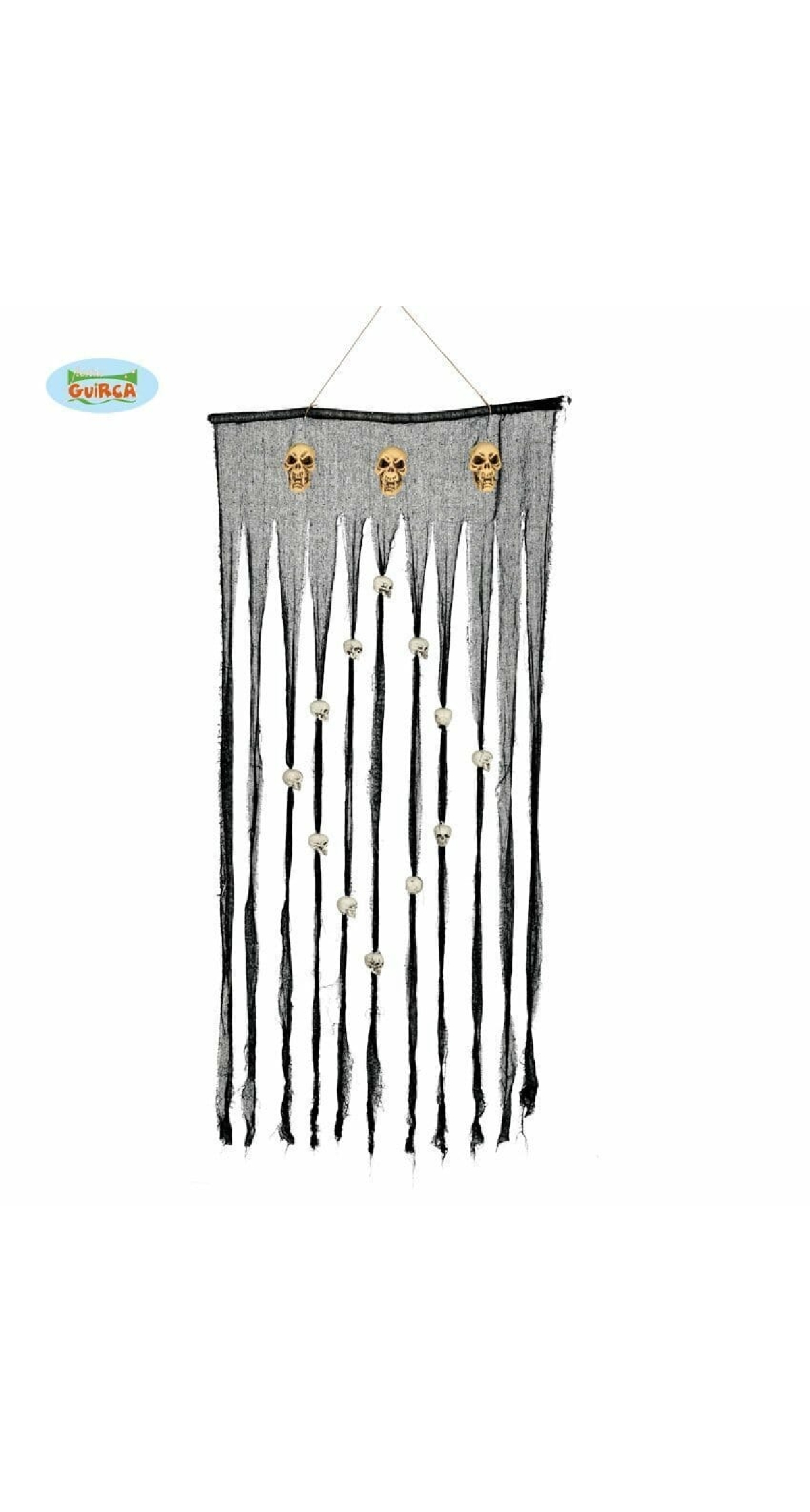 Black Skull Curtain 90x180cm