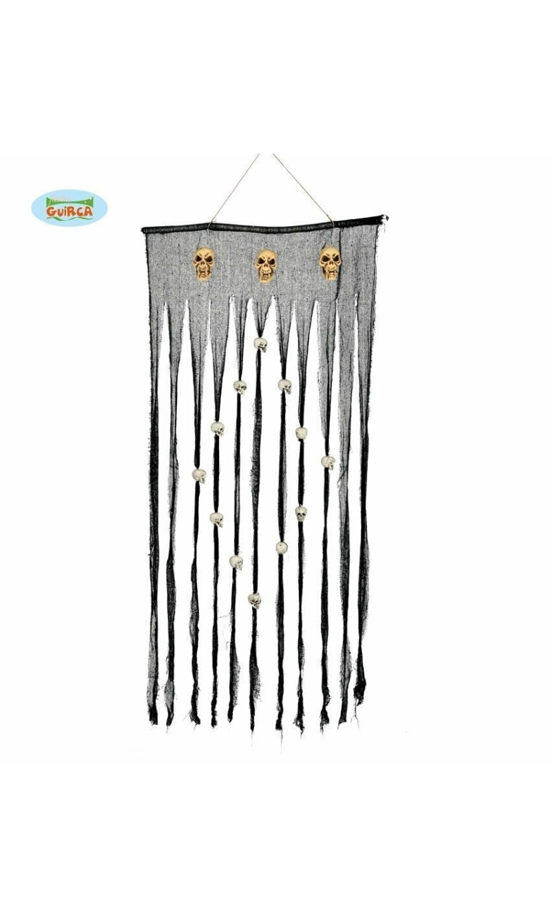 Black Skull Curtain 90x180cm