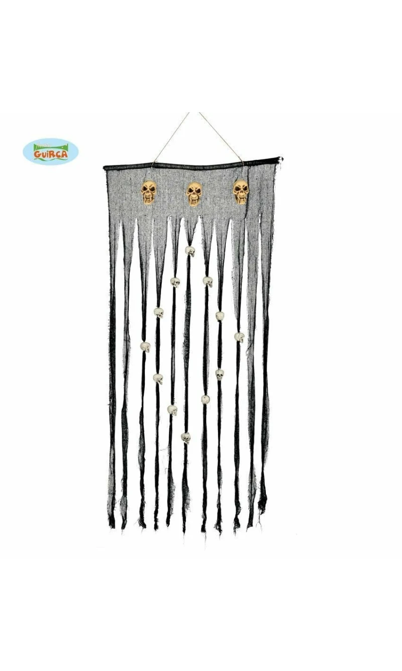 Black Skull Curtain 90x180cm