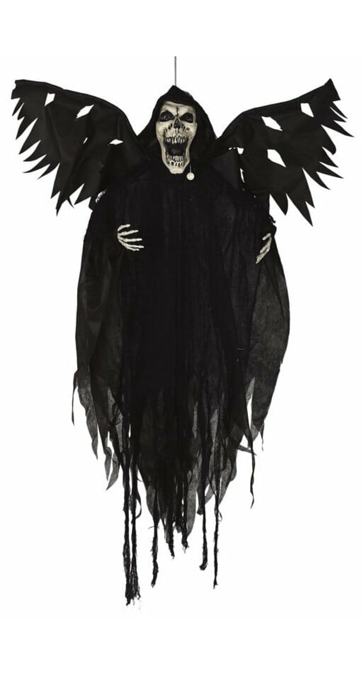 Winged Hanging Skeleton With Light, Sound & Movement - 150cm