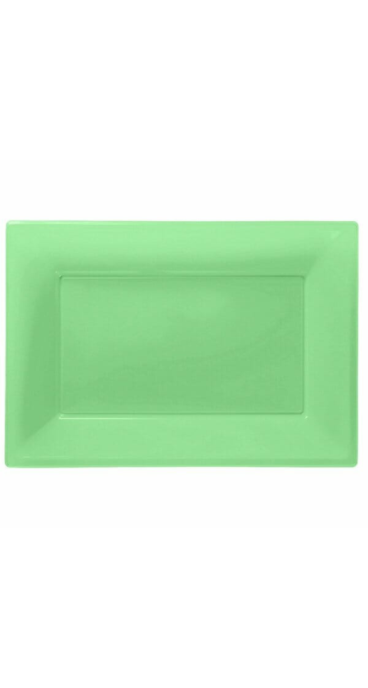 Kiwi Green Serving Platters 23cm x 32cm Plastic - 3pk