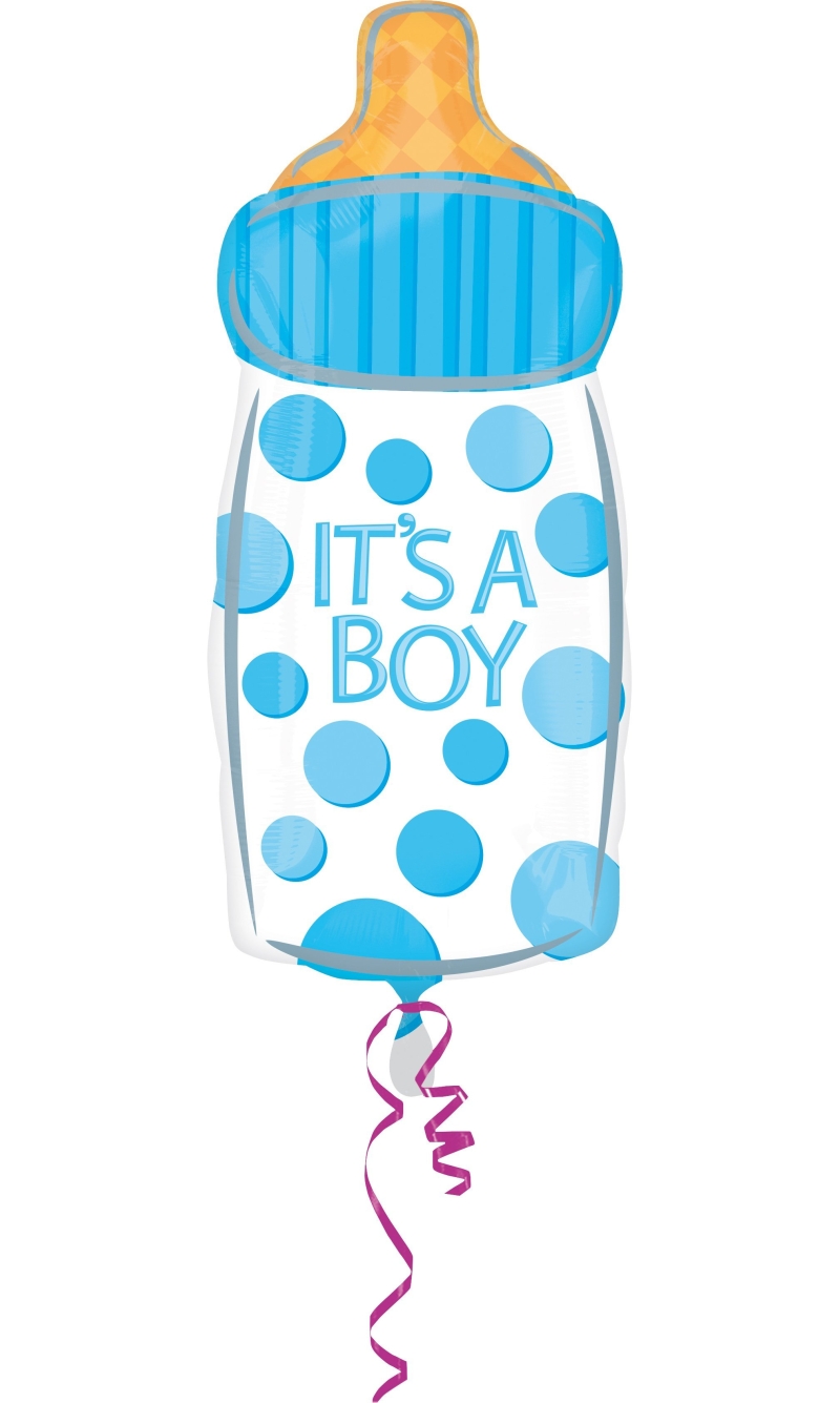 It's a Boy Mini Super Shape Foil Balloon 10" x 23" (25cm x 58cm)