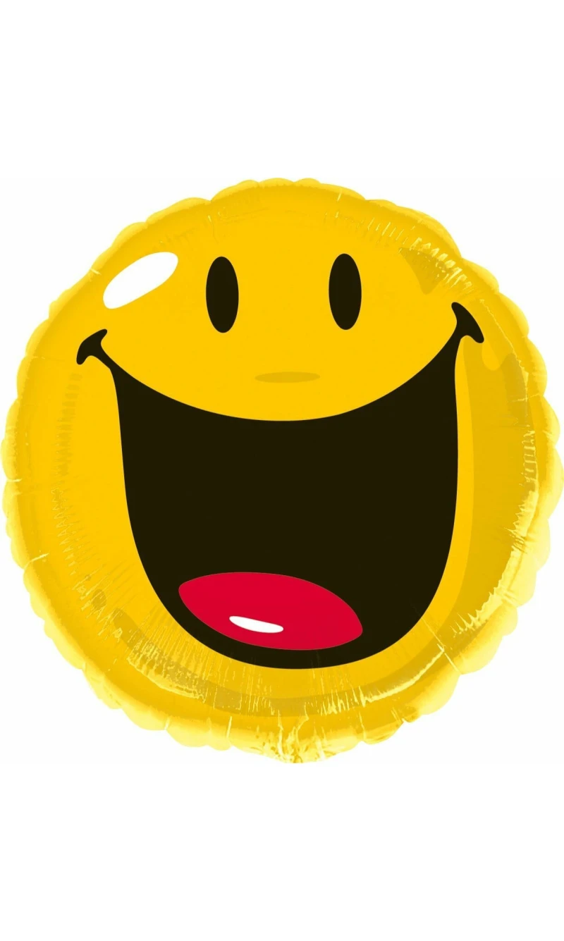 Smiley Round Foil Balloon 17"