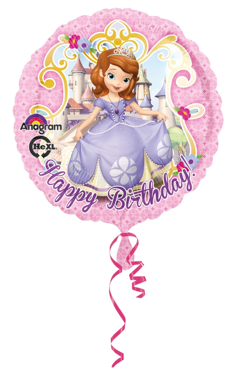 Sofia the First Happy Birthday Round Foil Balloon 17"