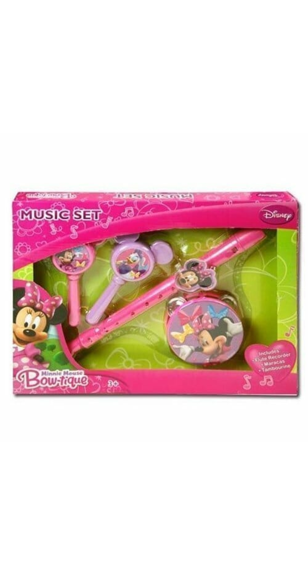 Minnie Mouse Bow-Tique Music Boxed Set with Flute, Maracas & Tamborine