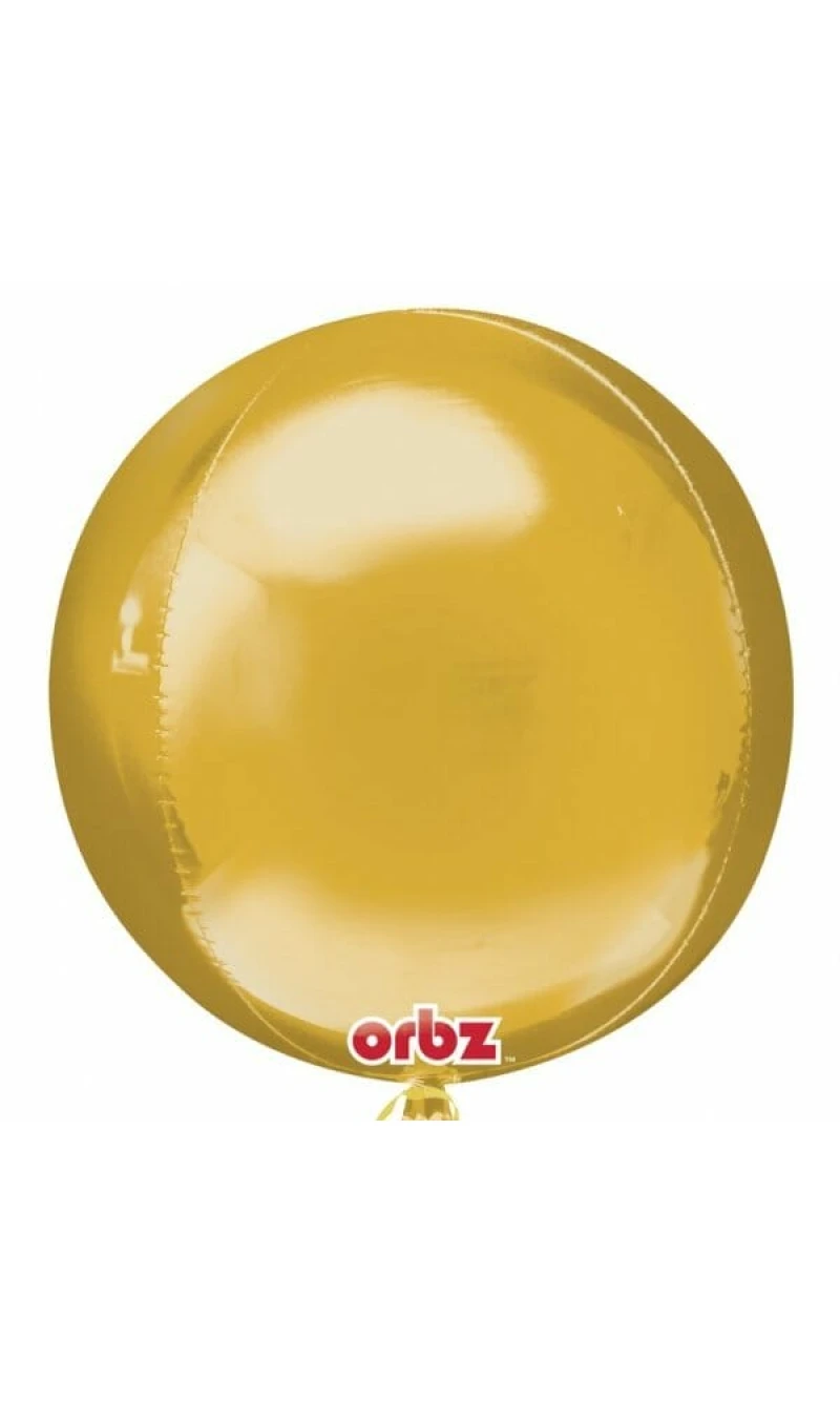 Gold Orbz Foil Balloons 15" x 16" (38cm x 40cm)