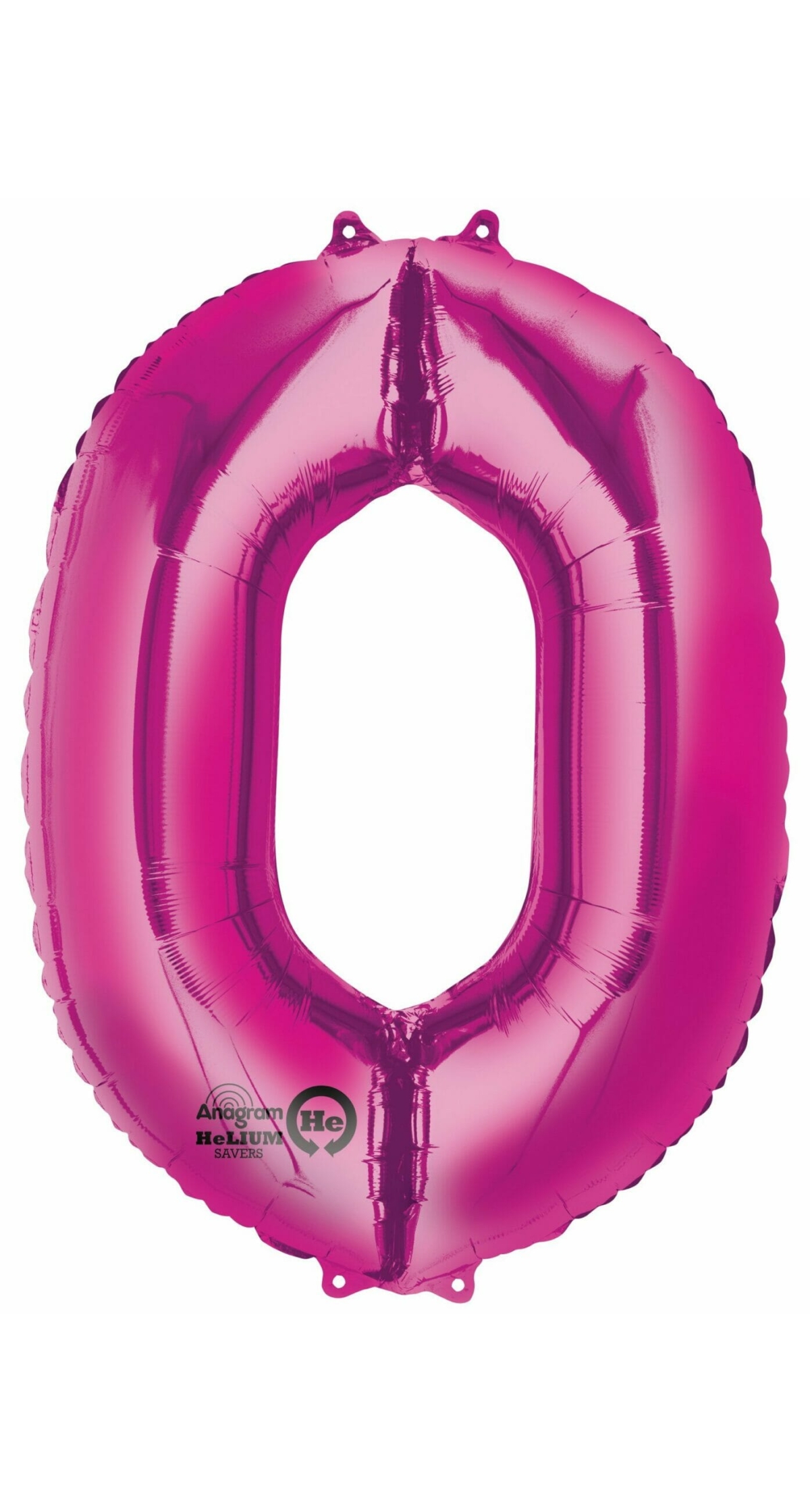 Pink Number " 0 " Foil Balloon 34''
