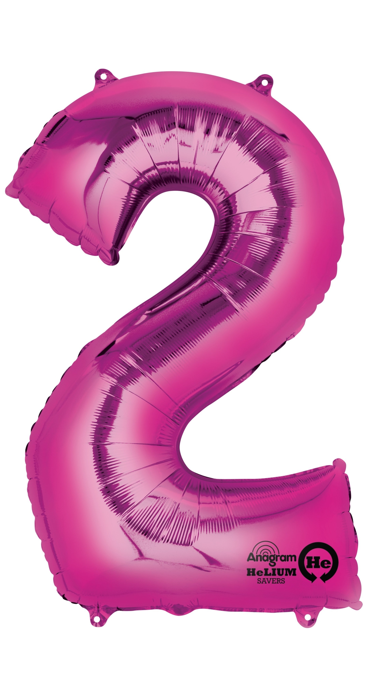 Pink Number " 2 " Foil Balloon 34''